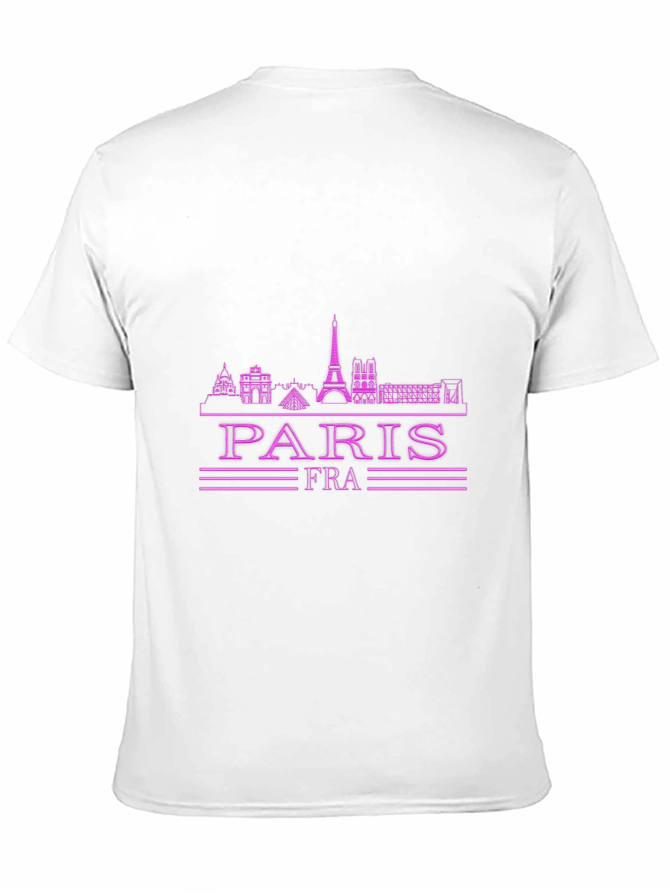 Paris France Skyline Graphic Tee - Black