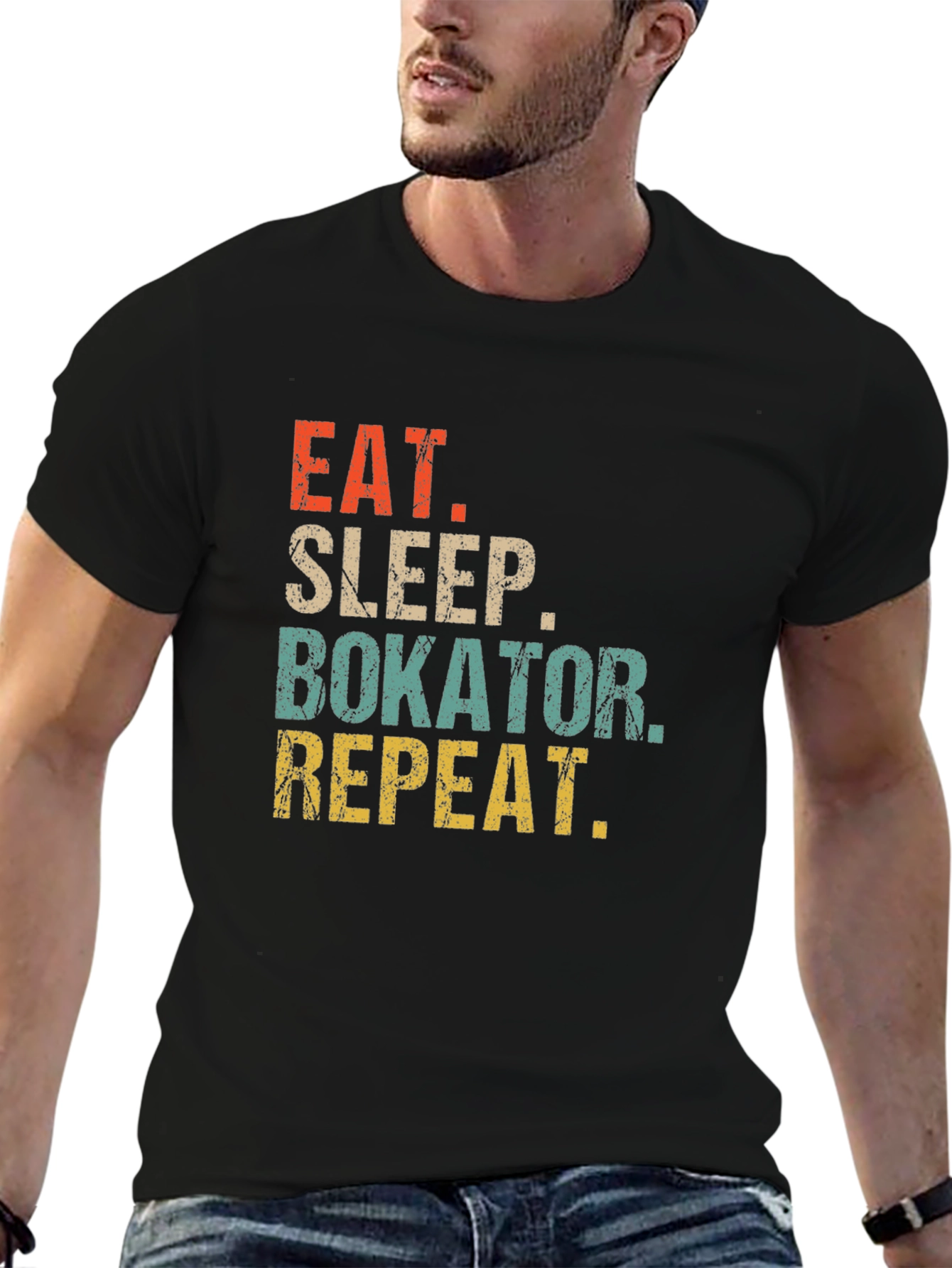 Eat Sleep Bokator Repeat T-Shirt Black