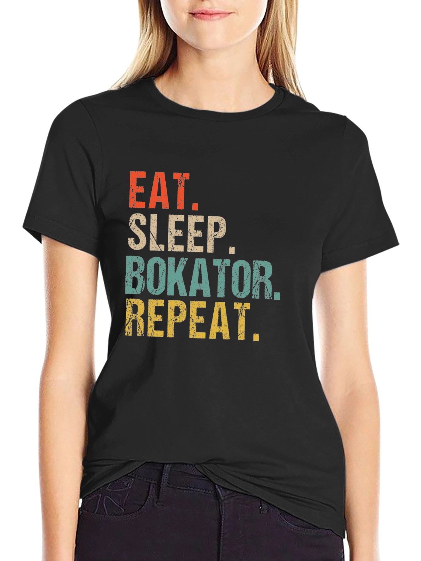 Eat Sleep Bokator Repeat T-Shirt Black