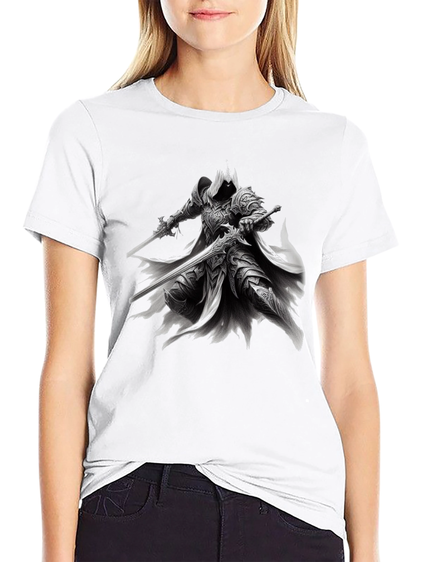 Dark Knight T-Shirt - Fantasy Warrior Design