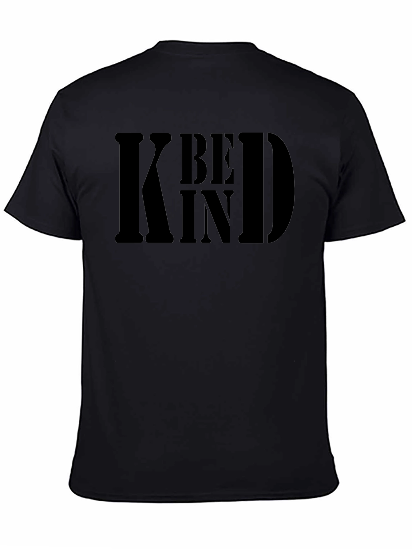 Be Kind Graphic Tee - Mens Black Cotton T-Shirt