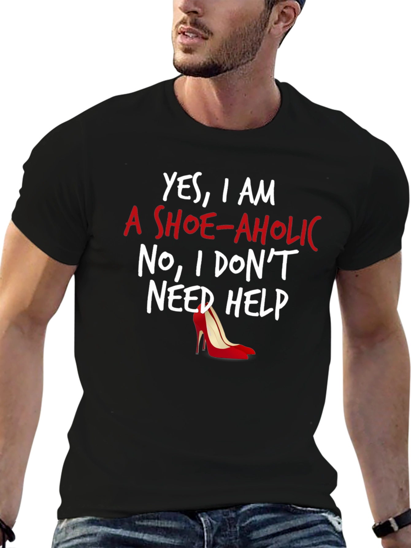 Shoe-aholic Graphic Tee - Novelty Womens T-Shirt