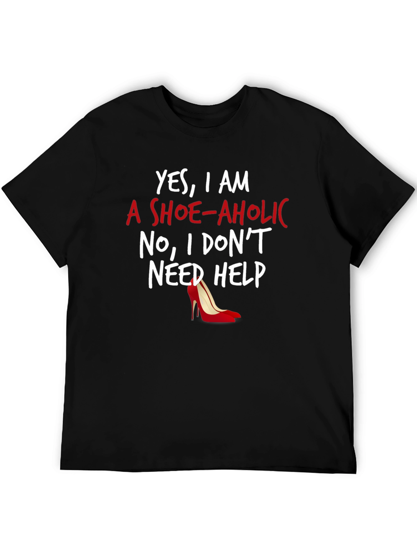 Shoe-aholic Graphic Tee - Novelty Womens T-Shirt