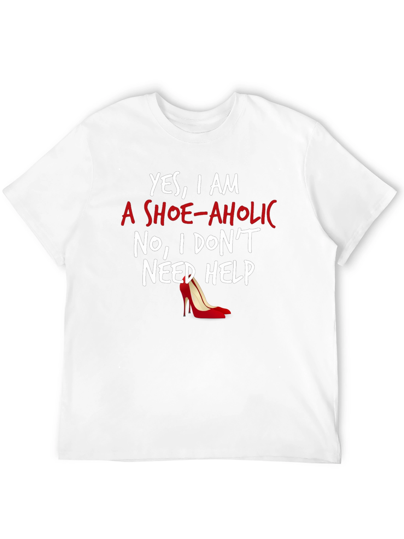 Shoe-aholic Graphic Tee - Novelty Womens T-Shirt