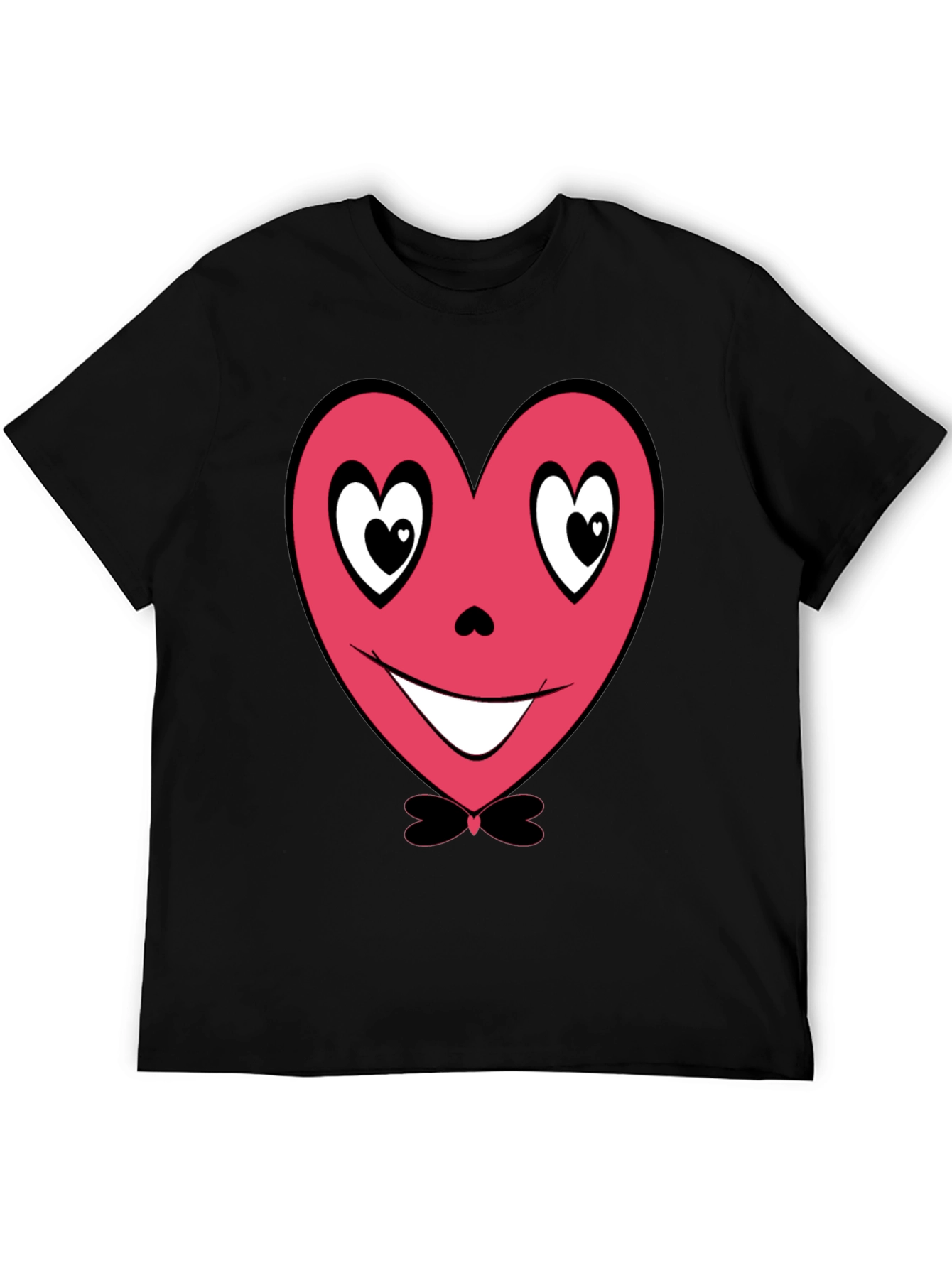 Heart Face Graphic Tee - Valentines Day