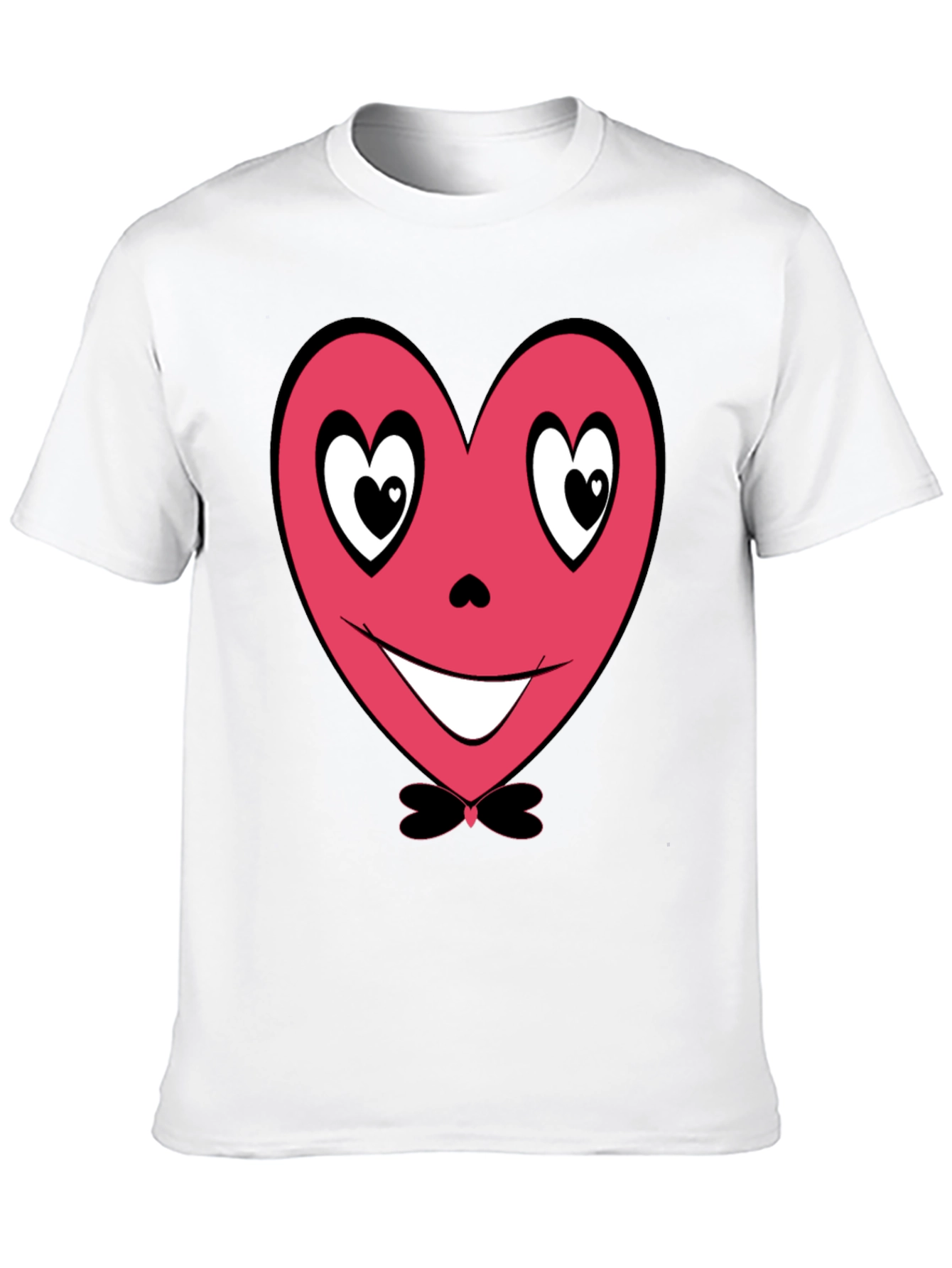 Heart Face Graphic Tee - Valentines Day