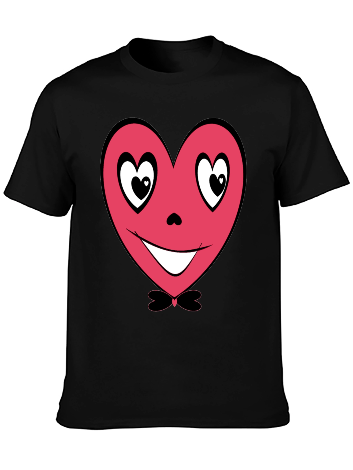 Heart Face Graphic Tee - Valentines Day