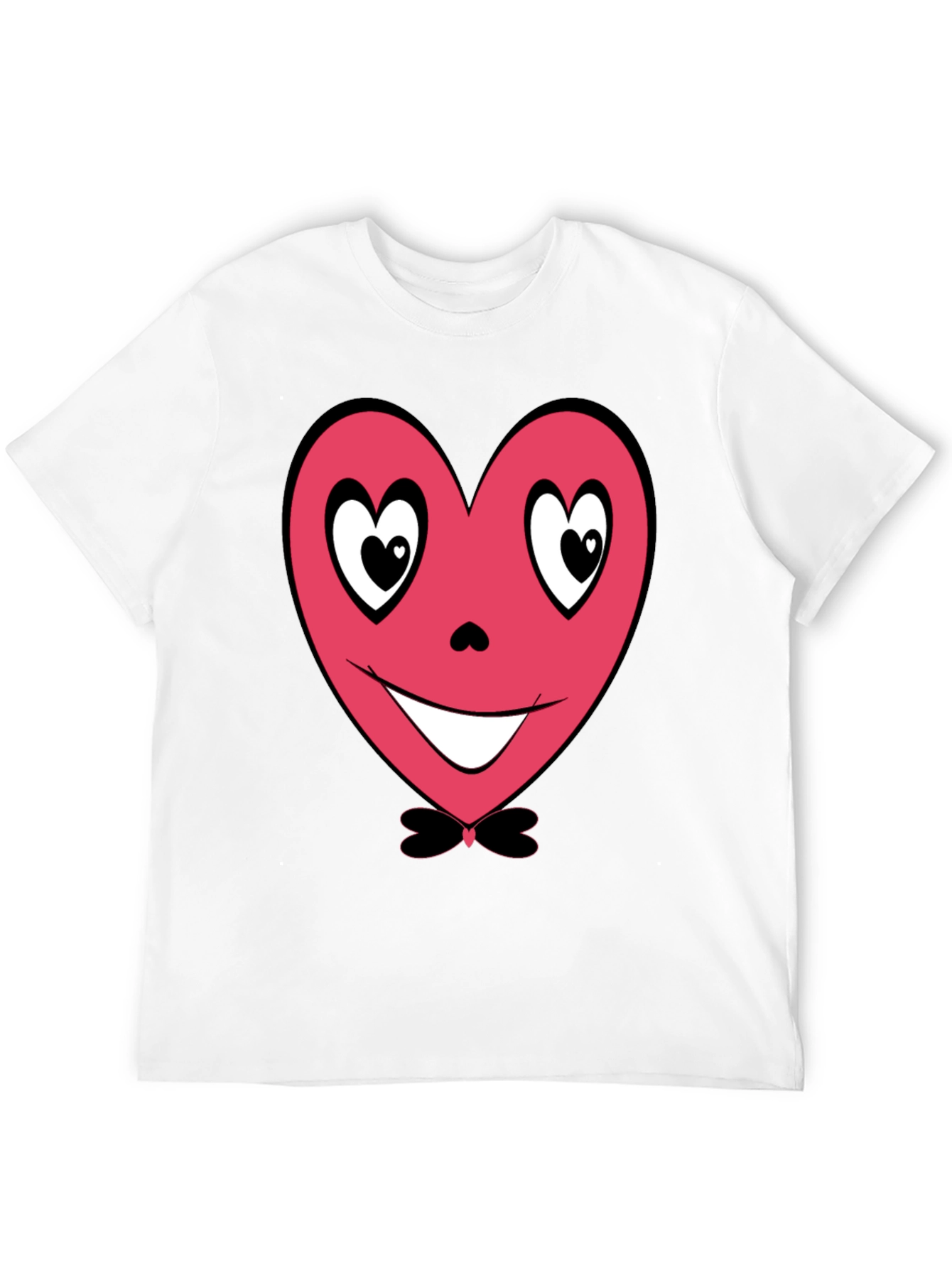 Heart Face Graphic Tee - Valentines Day