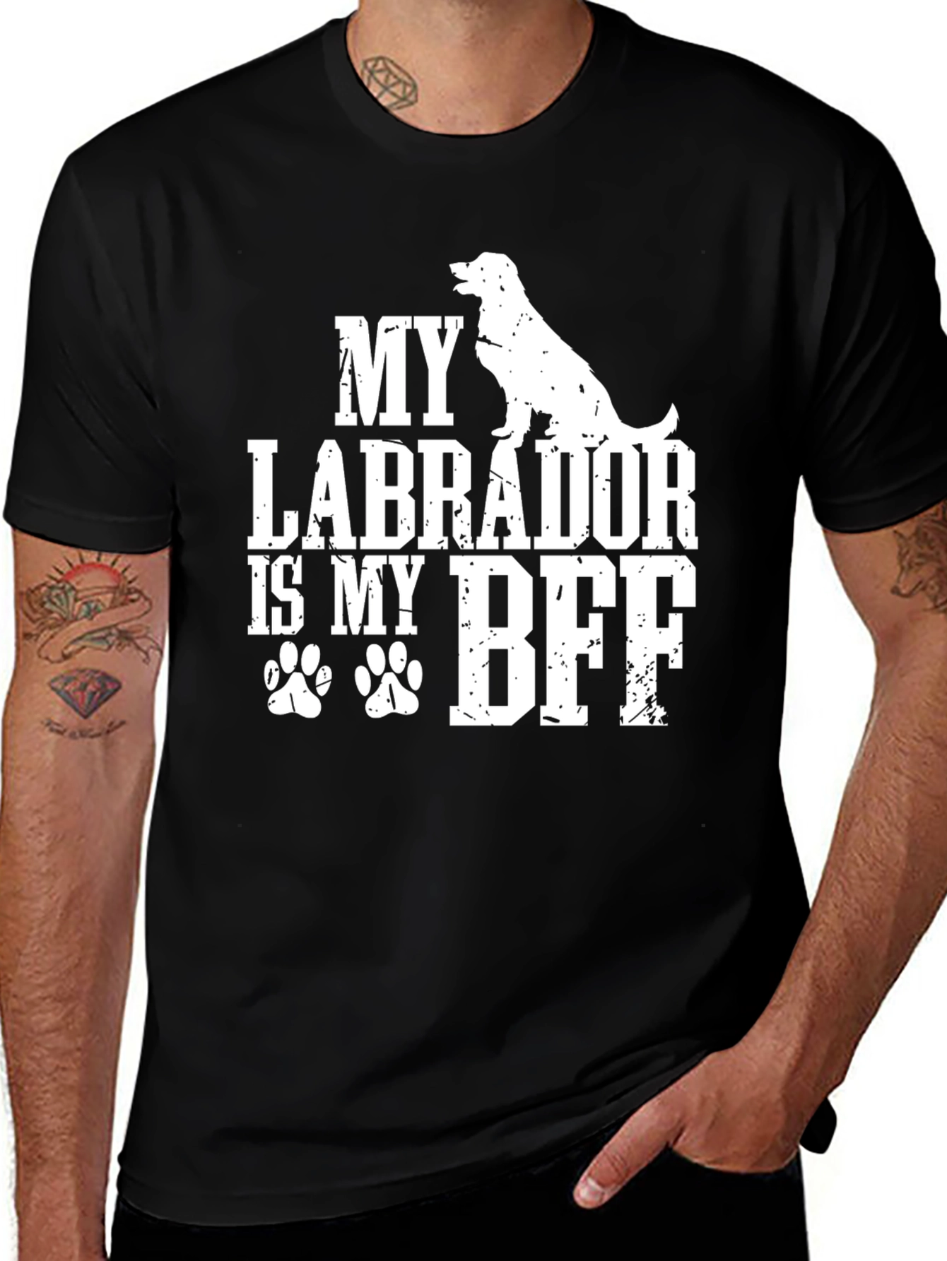 My Labrador Is My BFF Black T-Shirt