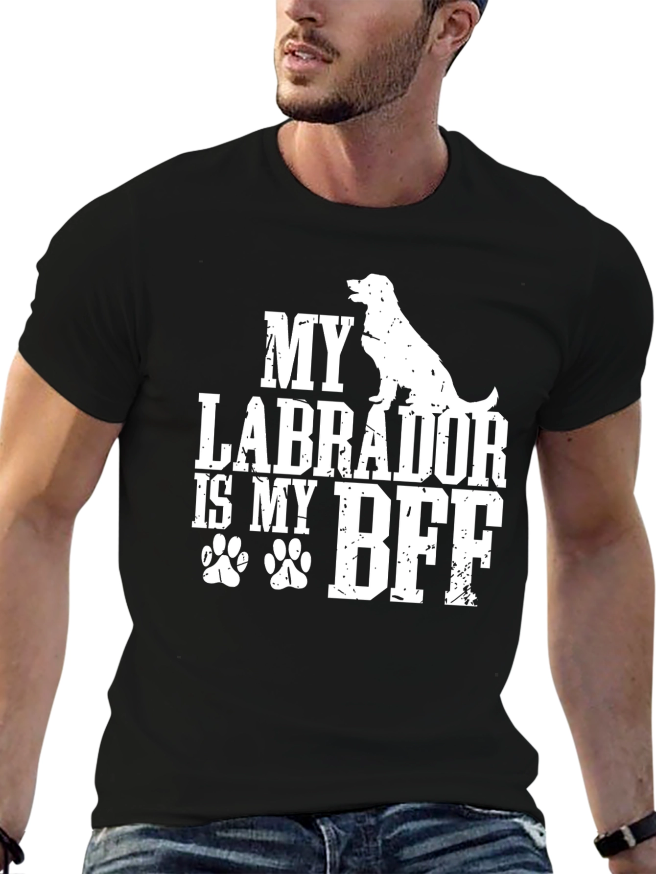 My Labrador Is My BFF Black T-Shirt