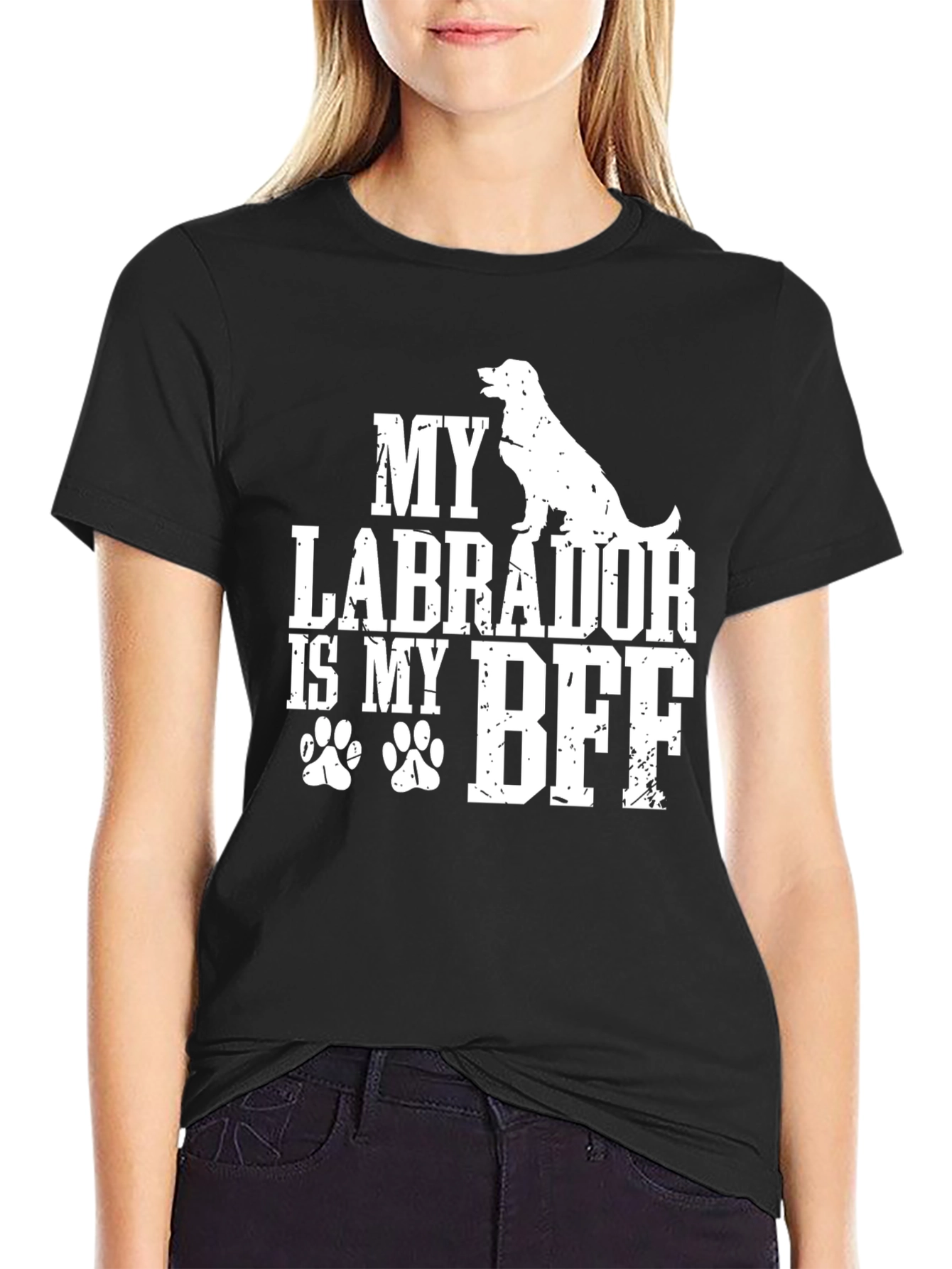My Labrador Is My BFF Black T-Shirt