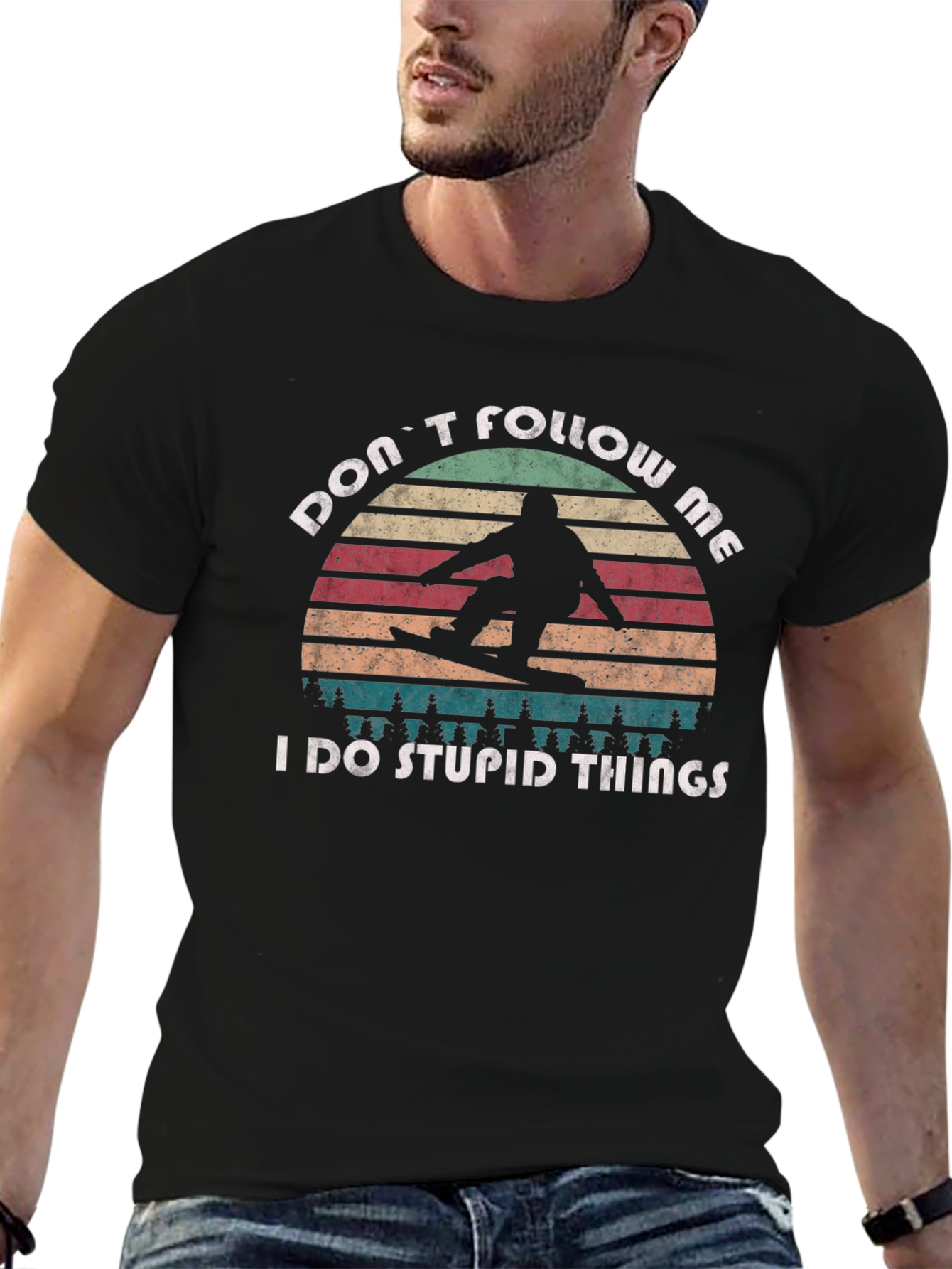 Dont Follow Me Funny Snowboarder T-Shirt