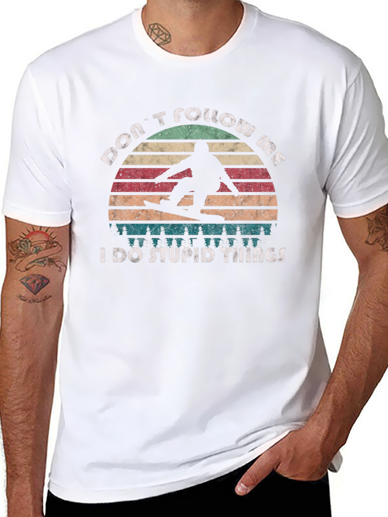 Dont Follow Me Funny Snowboarder T-Shirt
