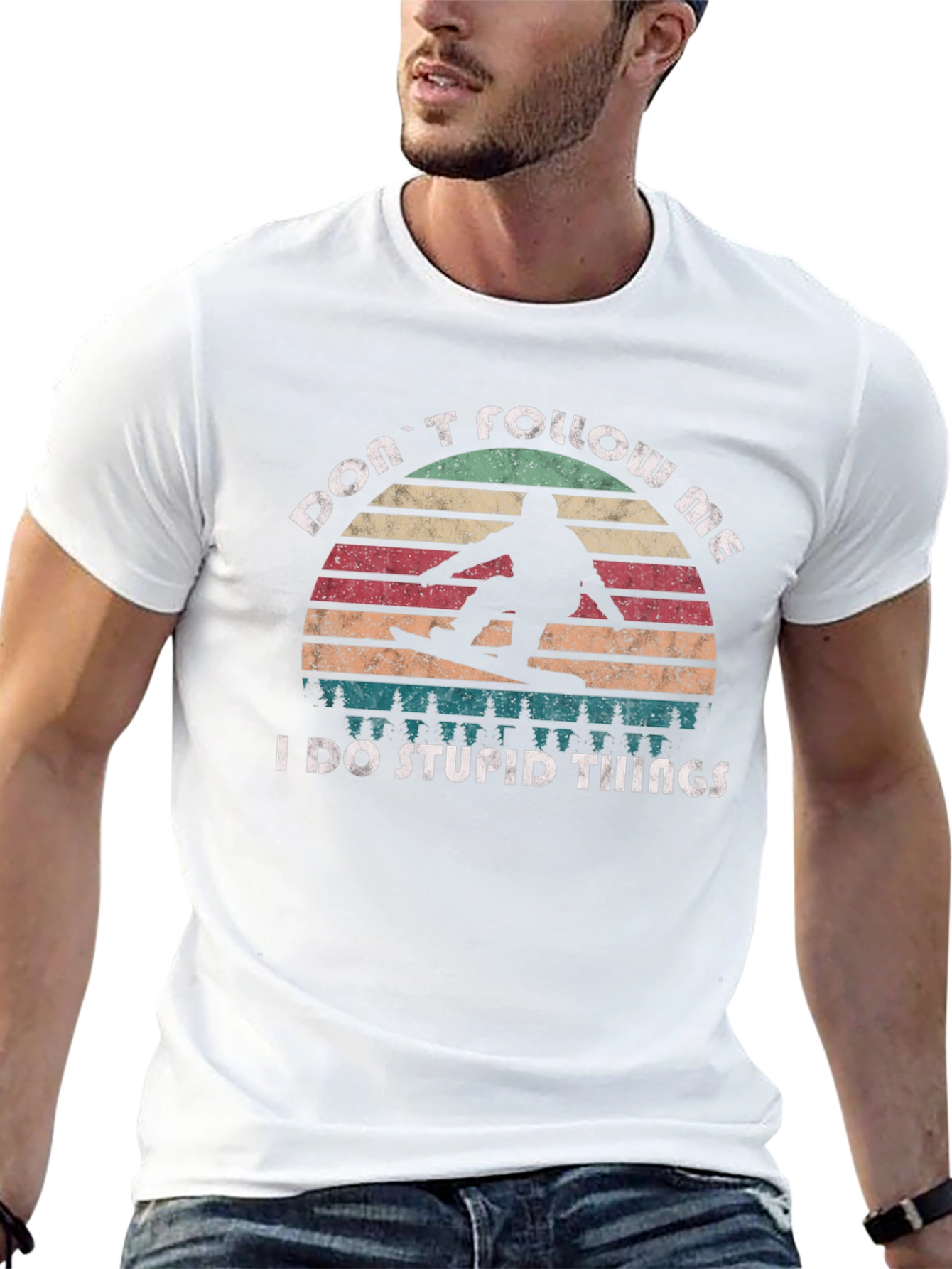 Dont Follow Me Funny Snowboarder T-Shirt
