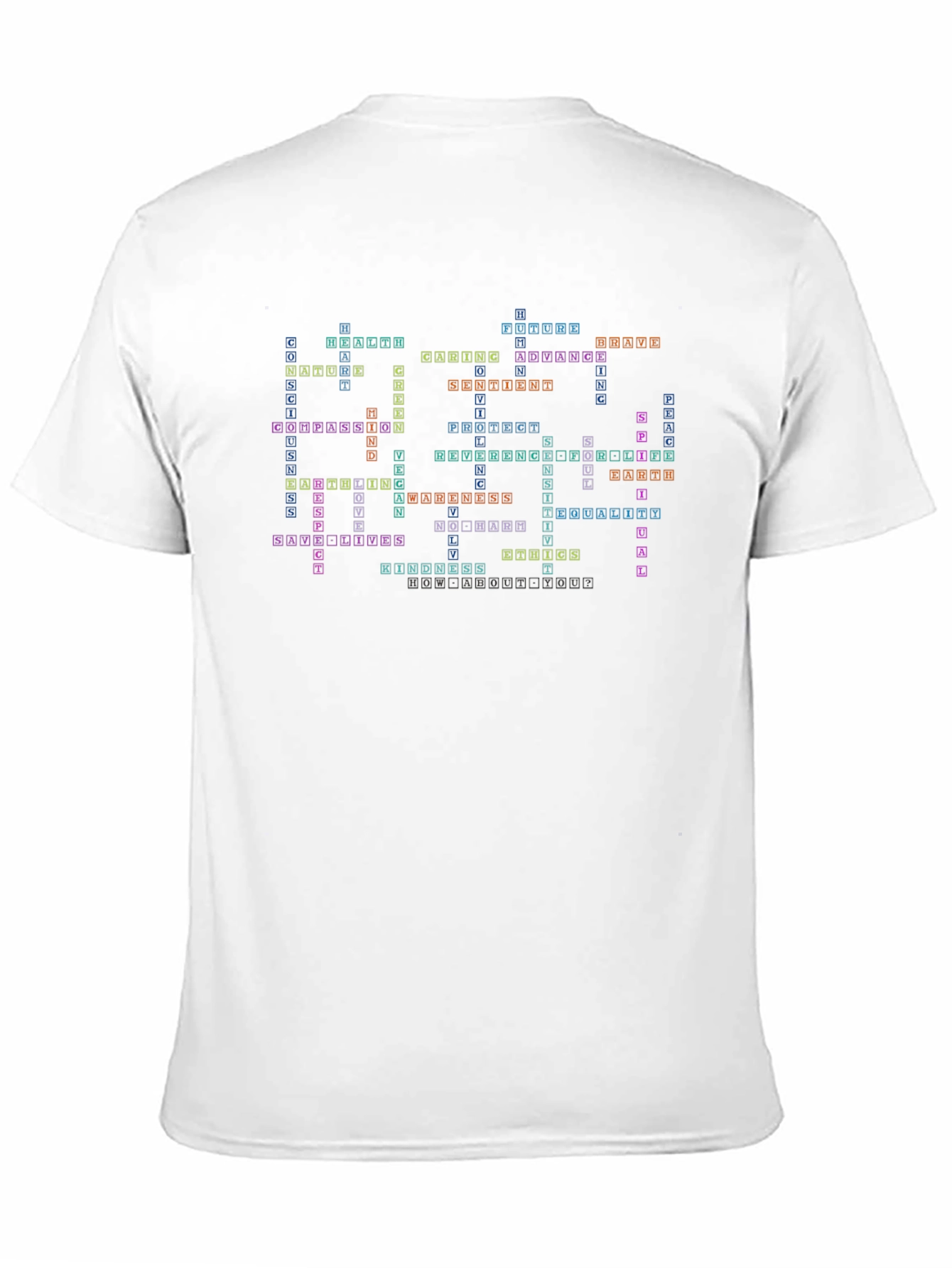 Inspirational Word Block T-Shirt - Positive Vibes