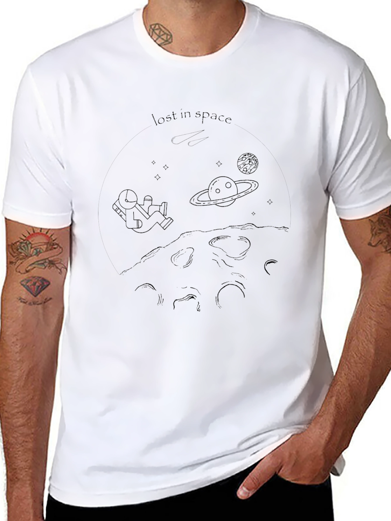 Lost in Space Black Graphic Tee