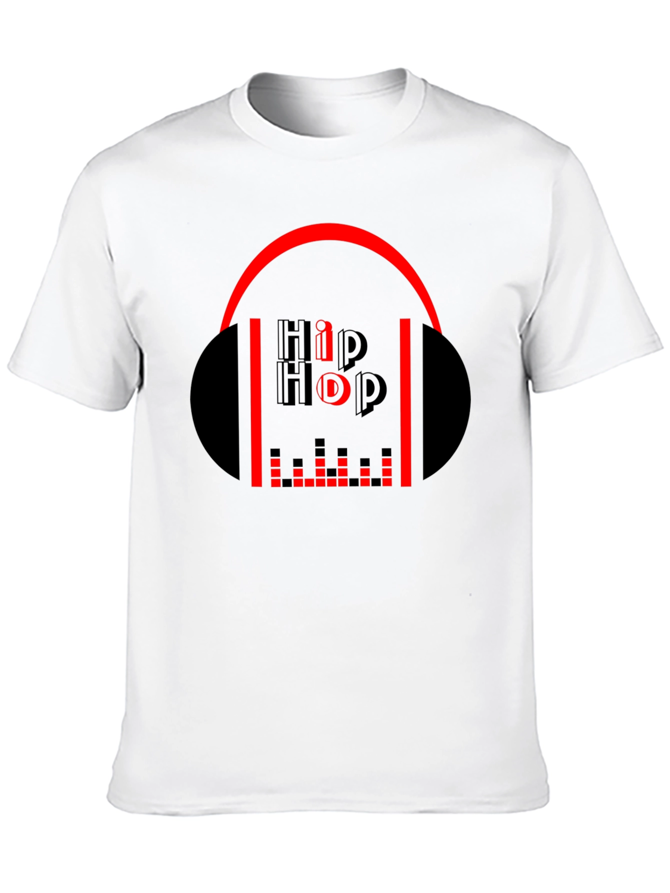 Hip Hop Graphic Tee - Black Cotton Music T-Shirt