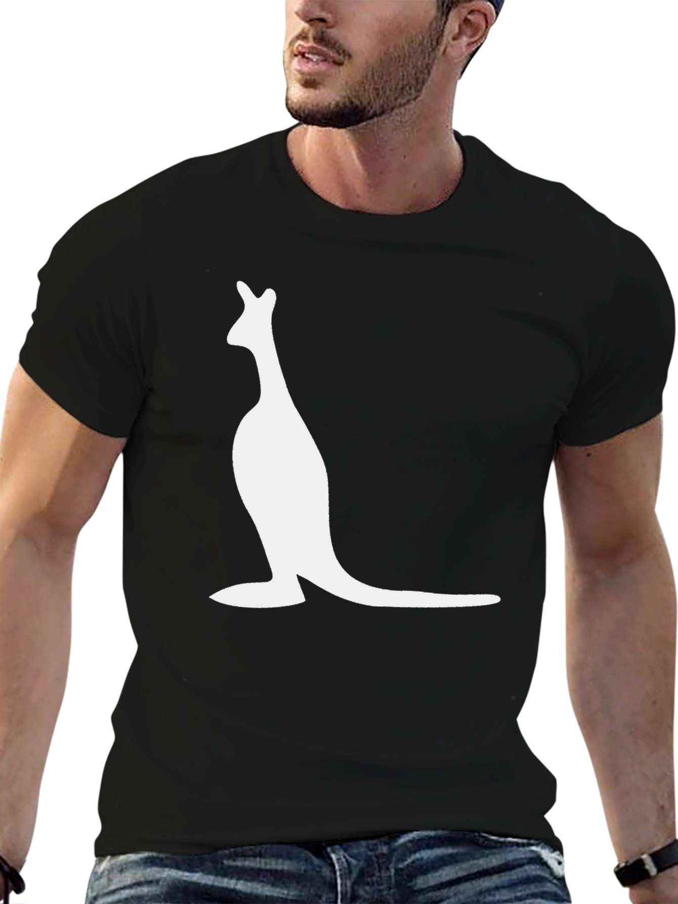 Kangaroo Graphic Tee - Black