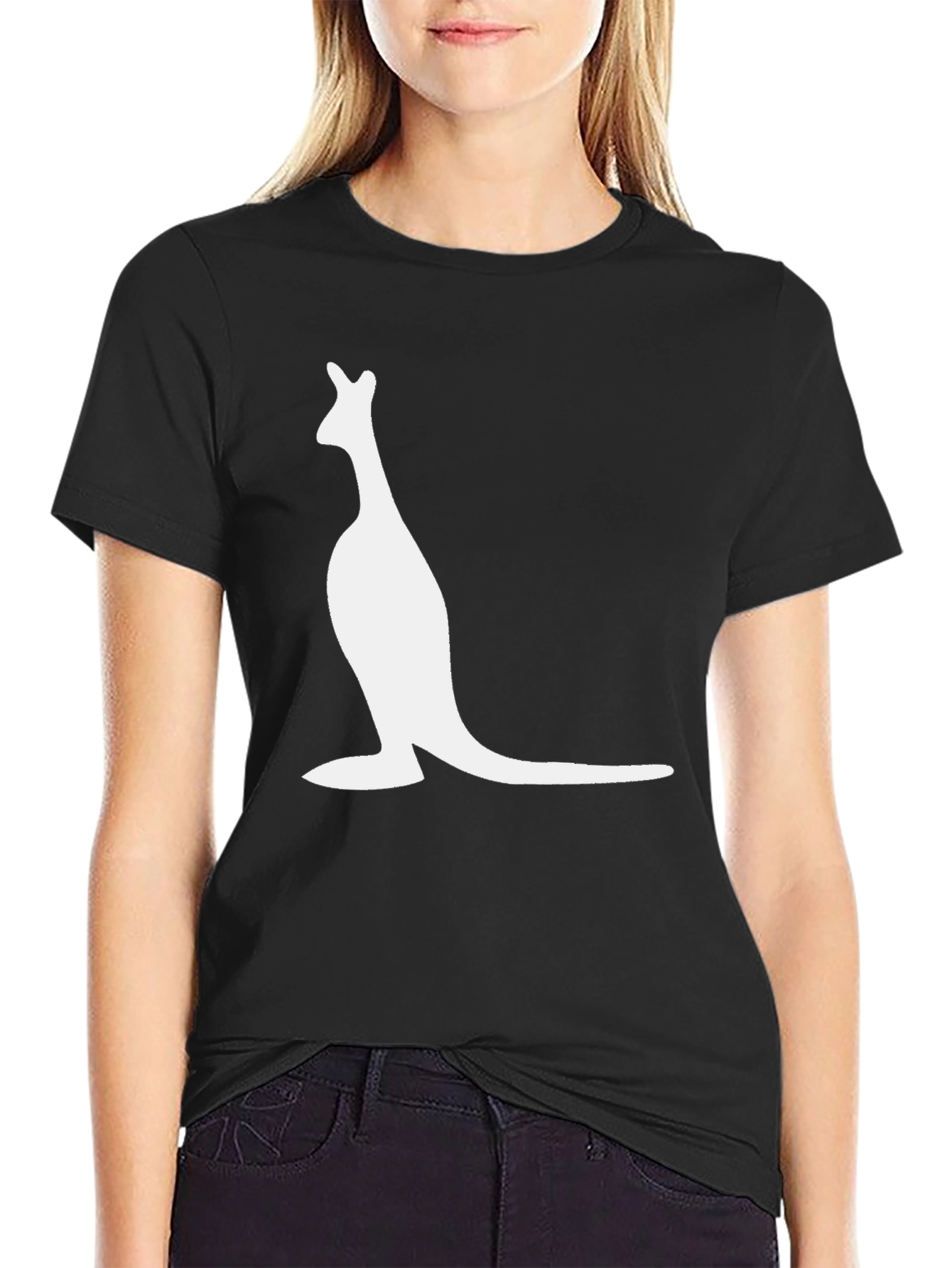 Kangaroo Graphic Tee - Black
