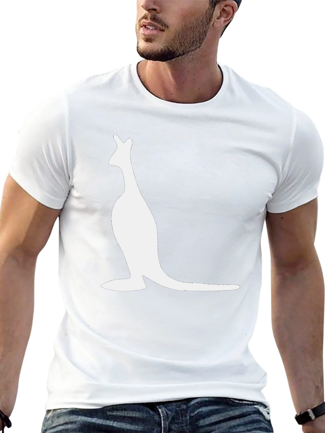 Kangaroo Graphic Tee - Black