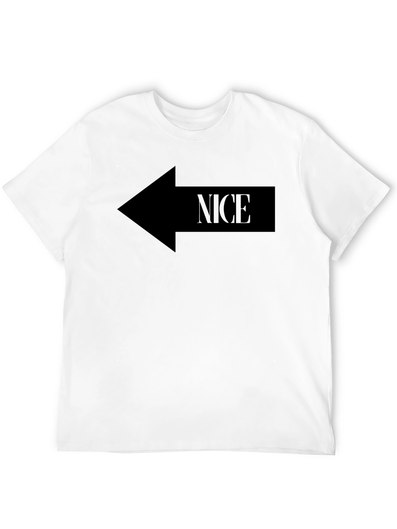 Nice Left Arrow Black T-Shirt Graphic Tee