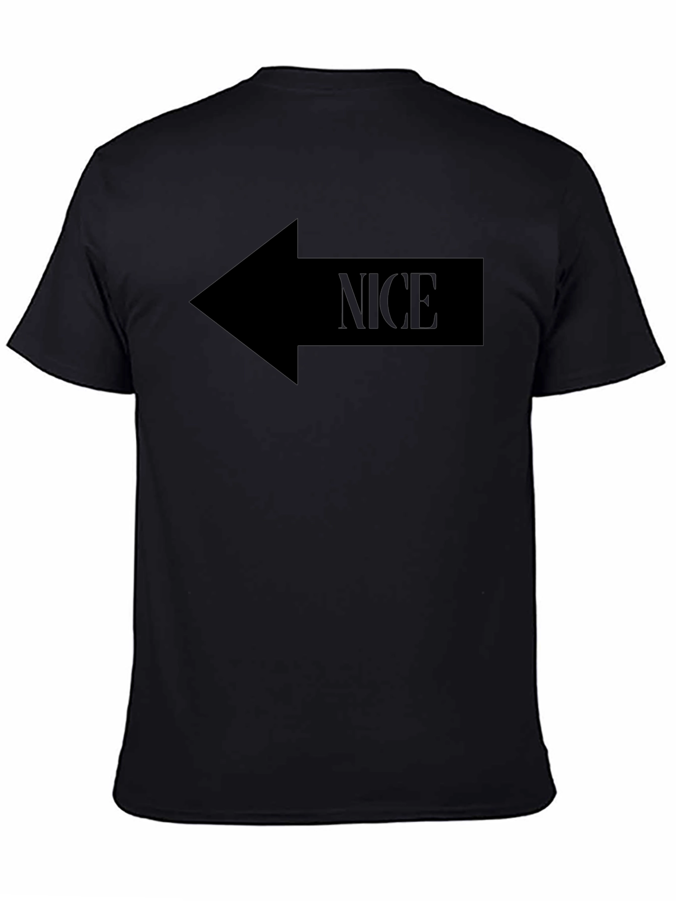 Nice Left Arrow Black T-Shirt Graphic Tee