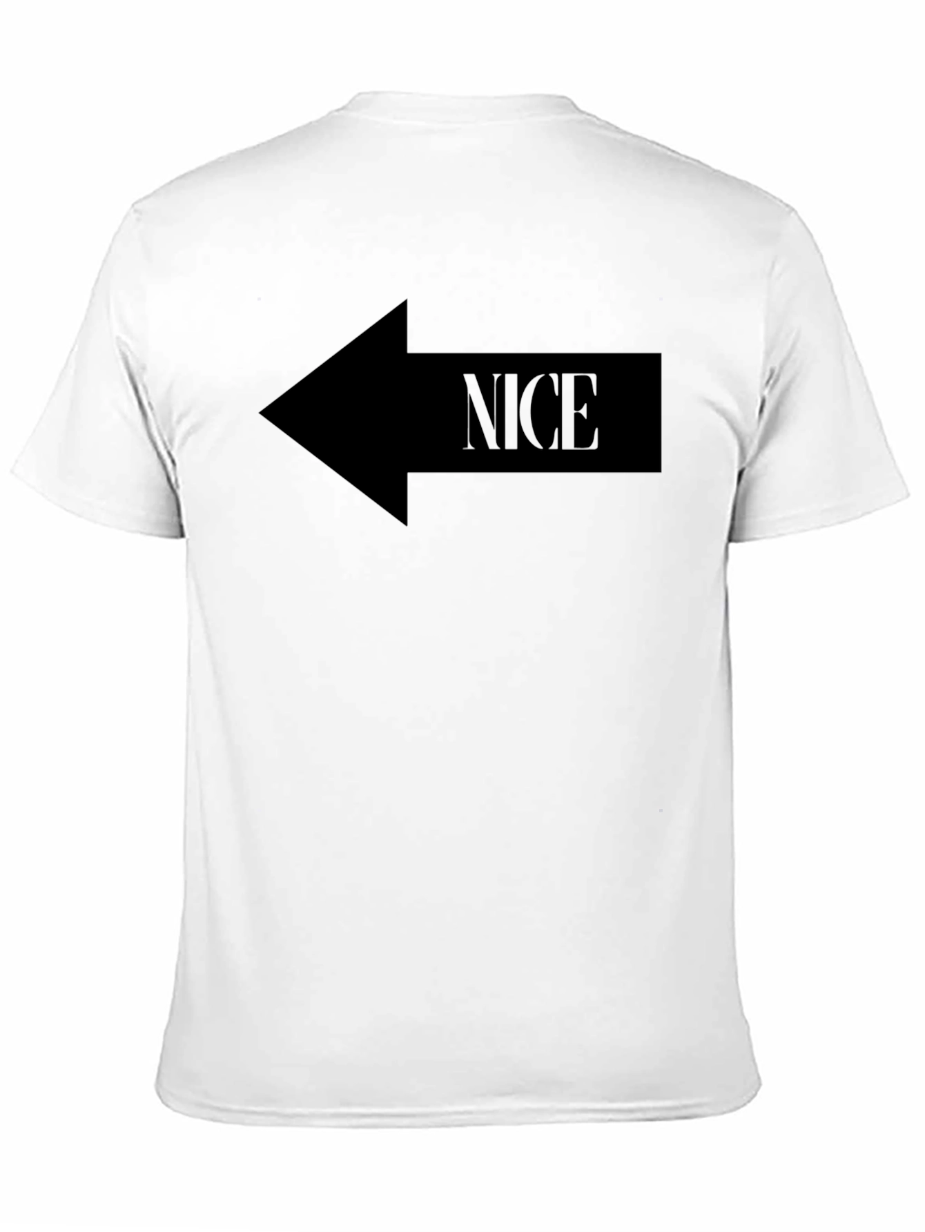 Nice Left Arrow Black T-Shirt Graphic Tee