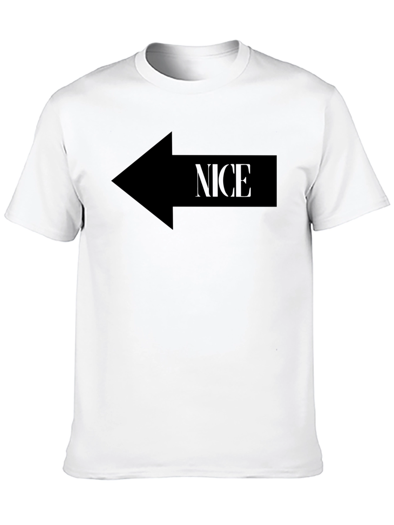 Nice Left Arrow Black T-Shirt Graphic Tee