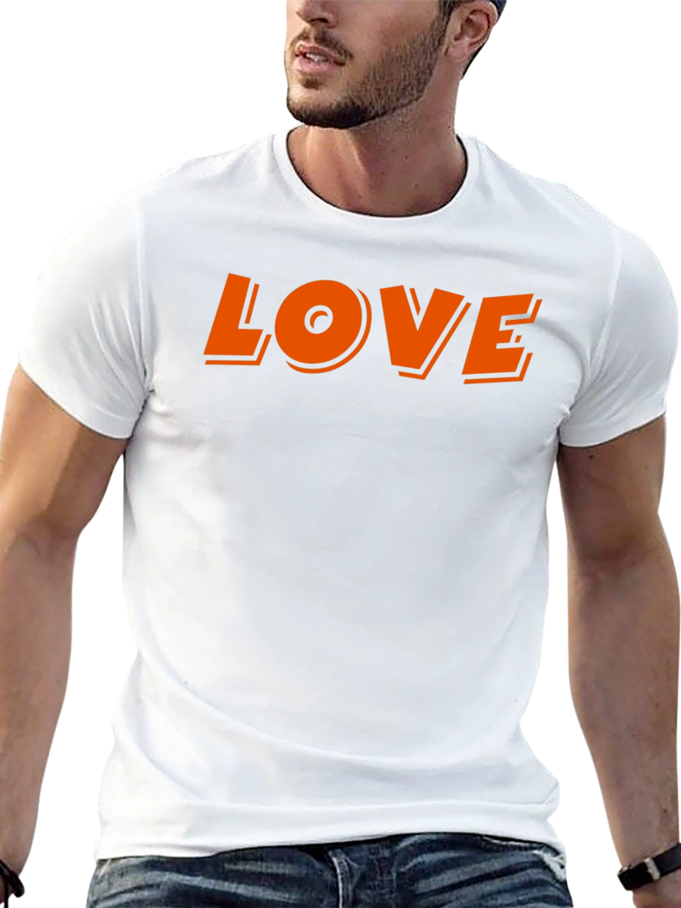 Love Graphic Print Black T-Shirt