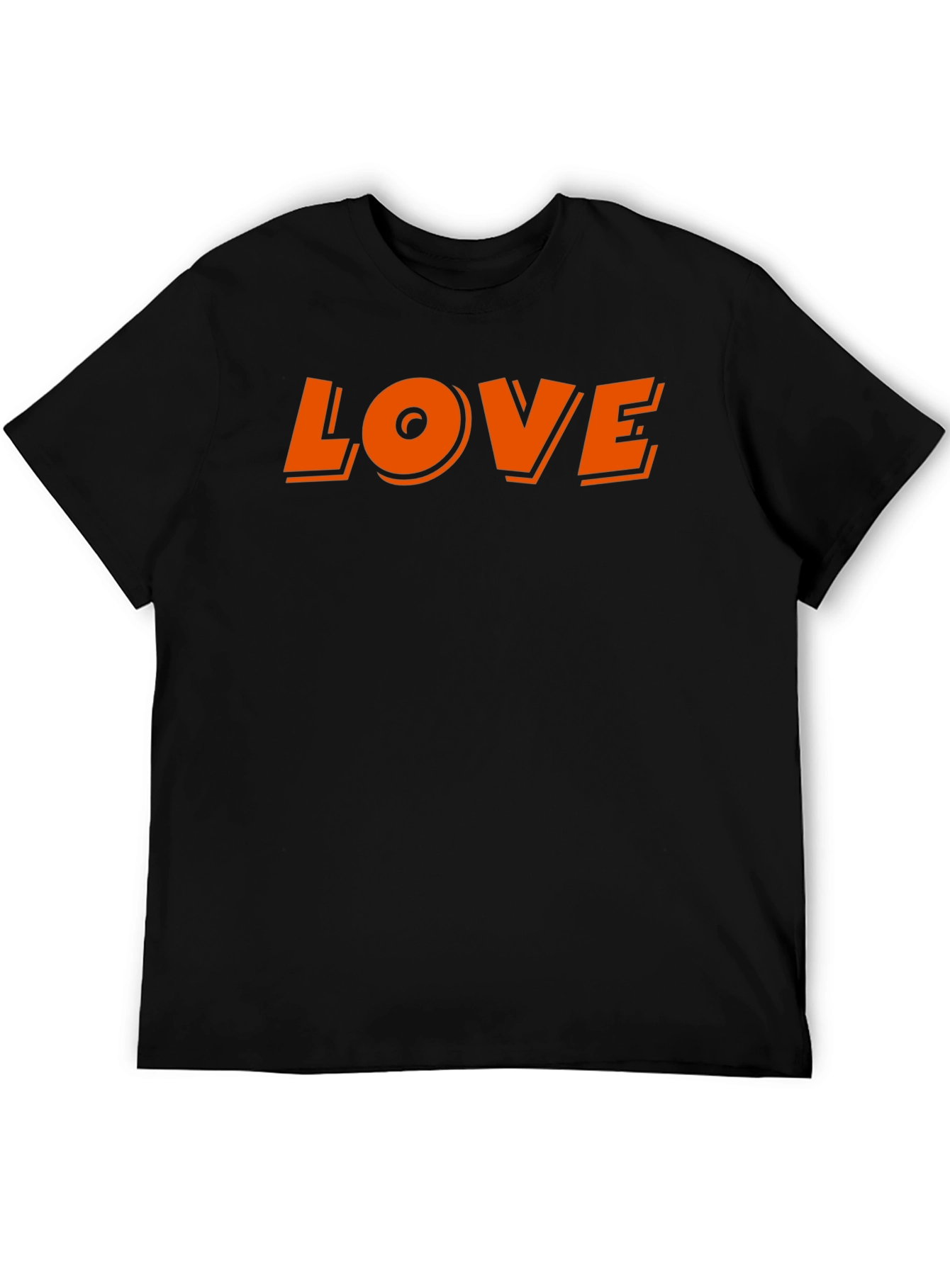 Love Graphic Print Black T-Shirt