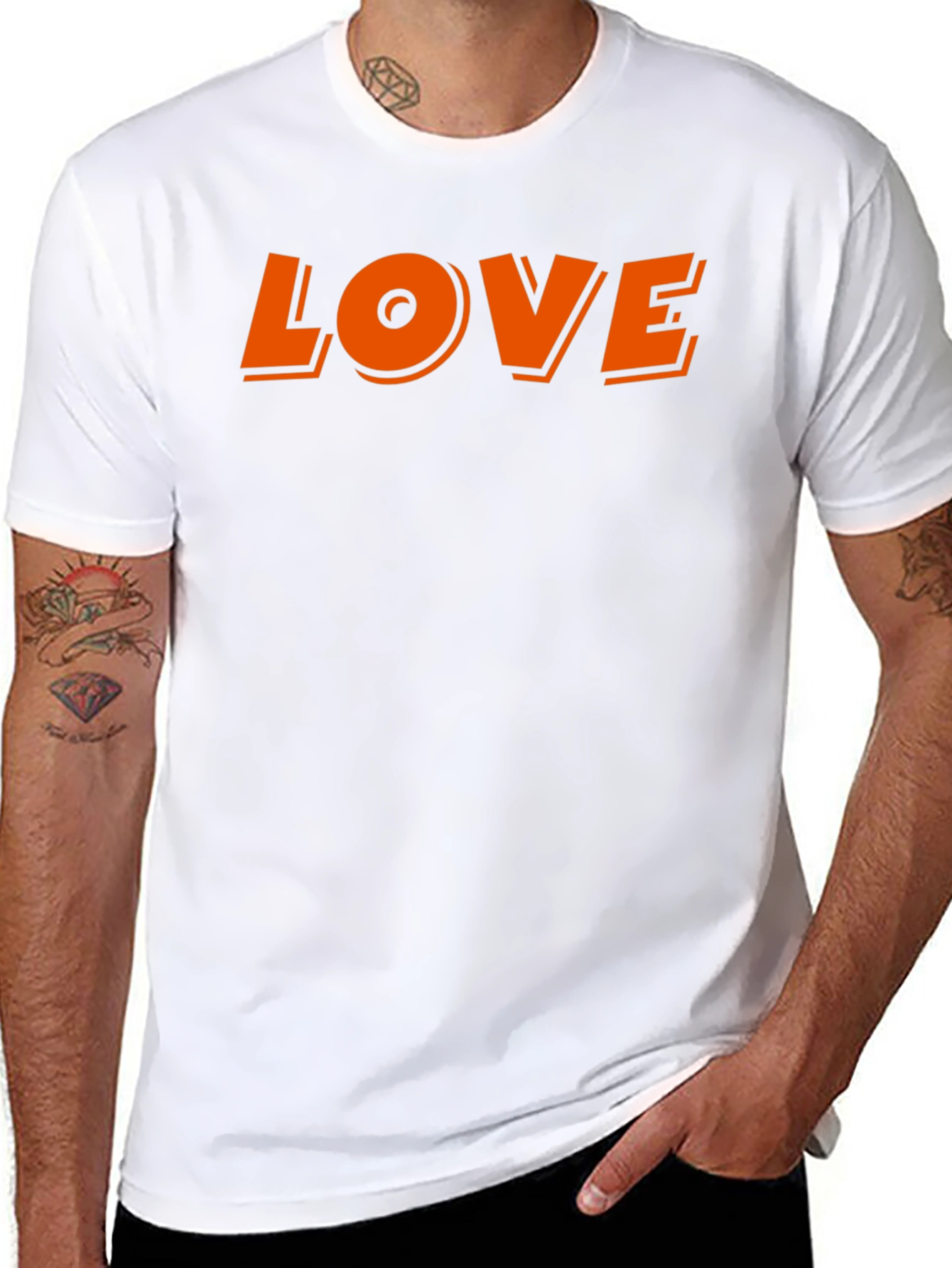 Love Graphic Print Black T-Shirt