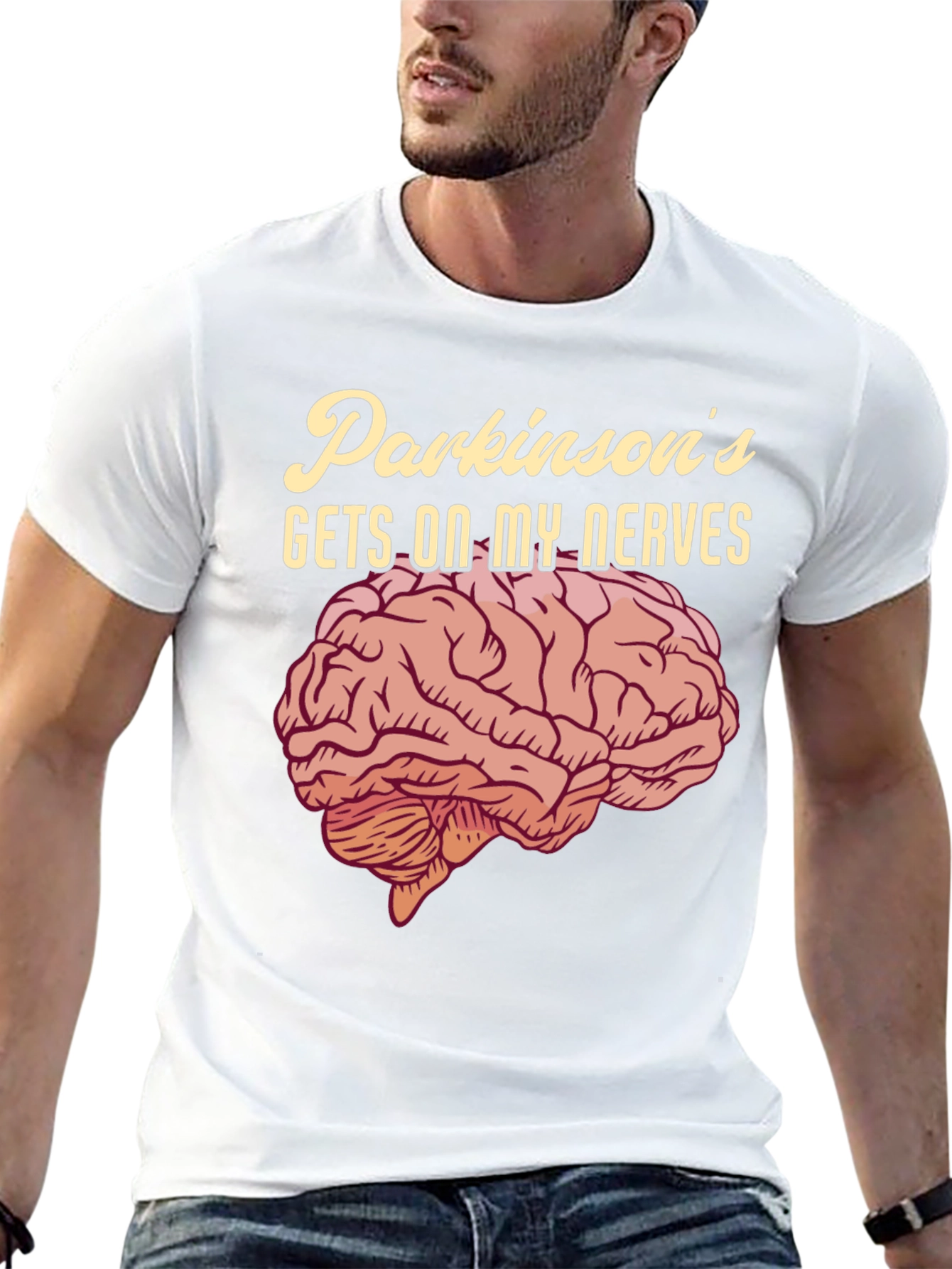 Parkinsons Gets On My Nerves T-Shirt Funny Brain Tee