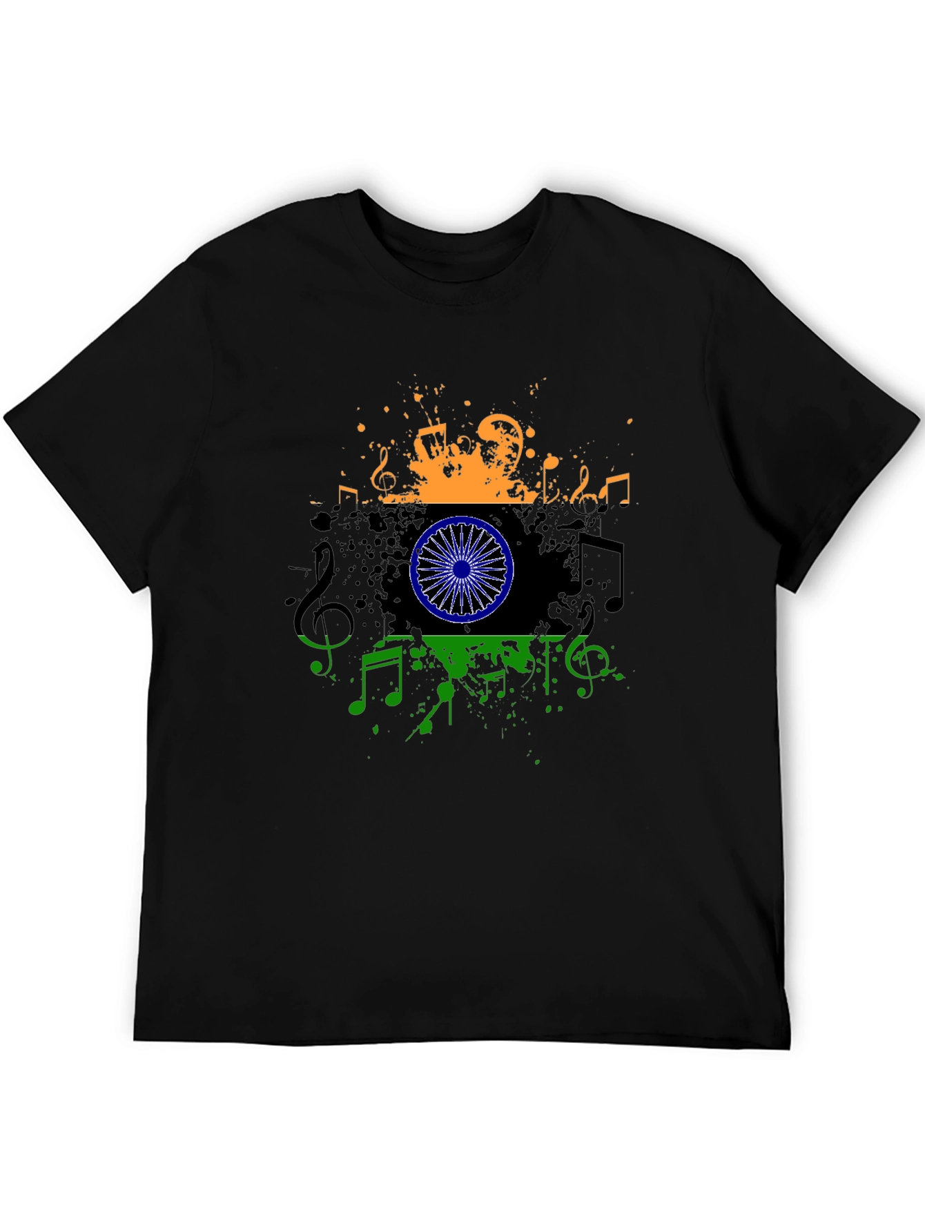 India Flag Music T-Shirt