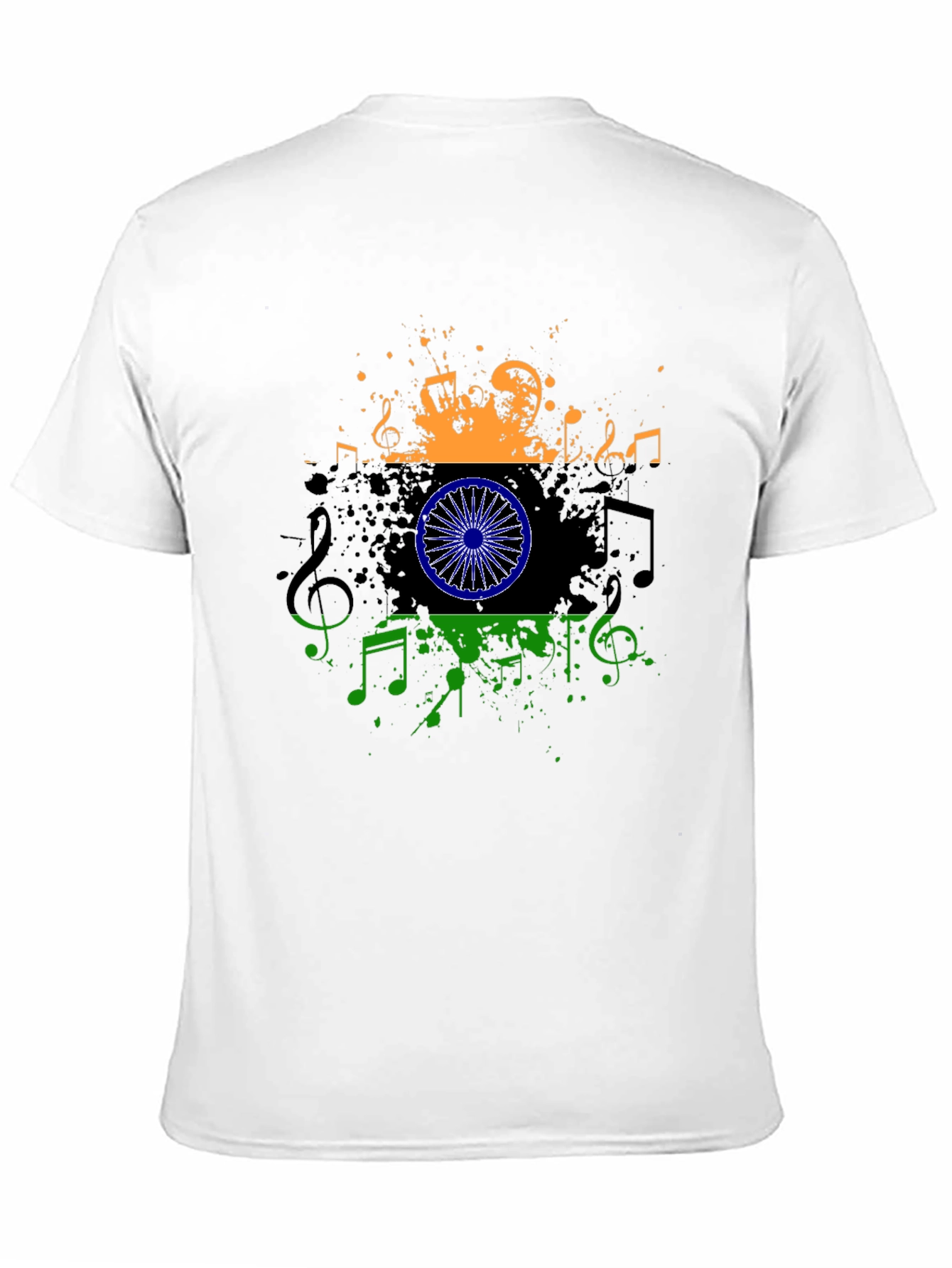 India Flag Music T-Shirt