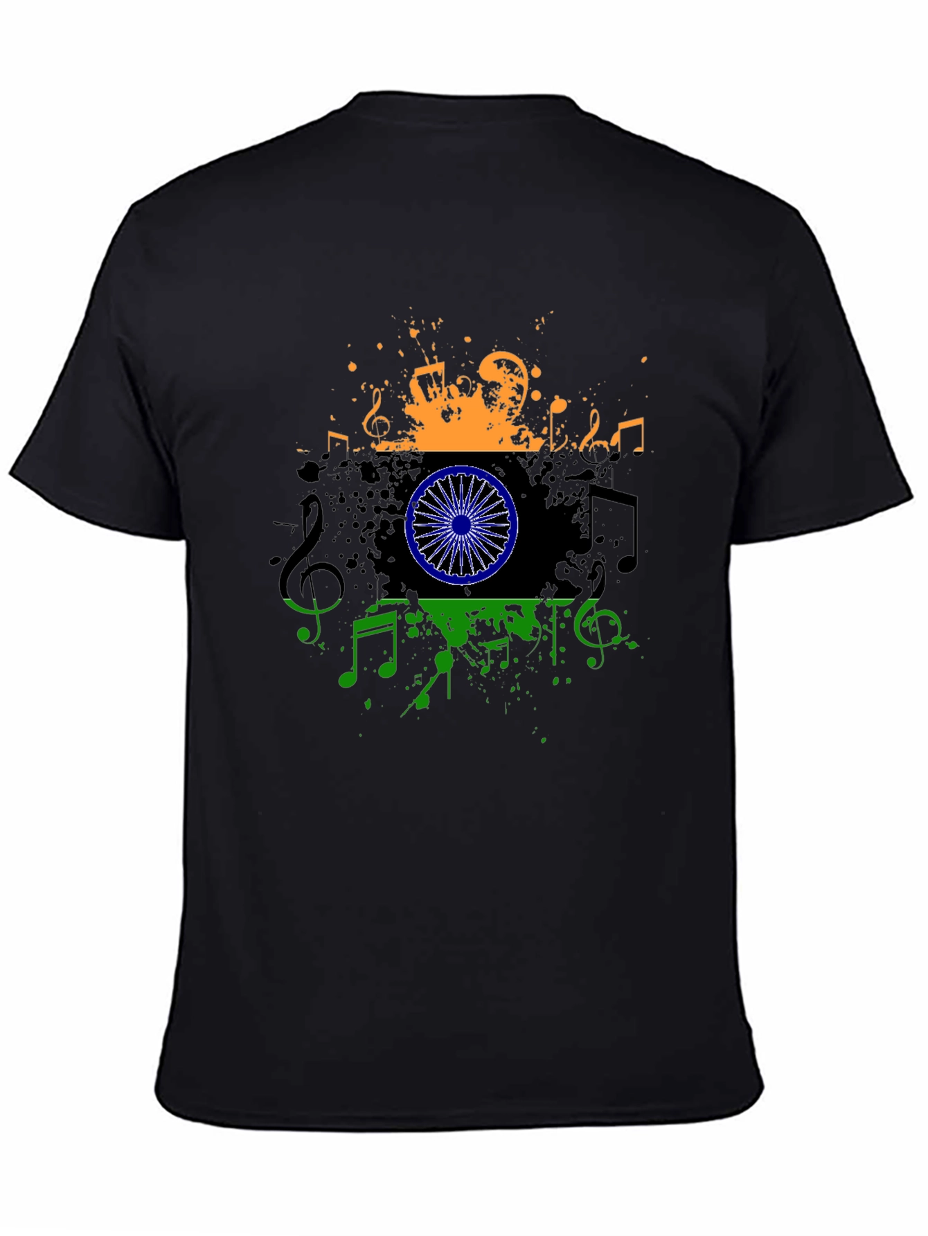 India Flag Music T-Shirt