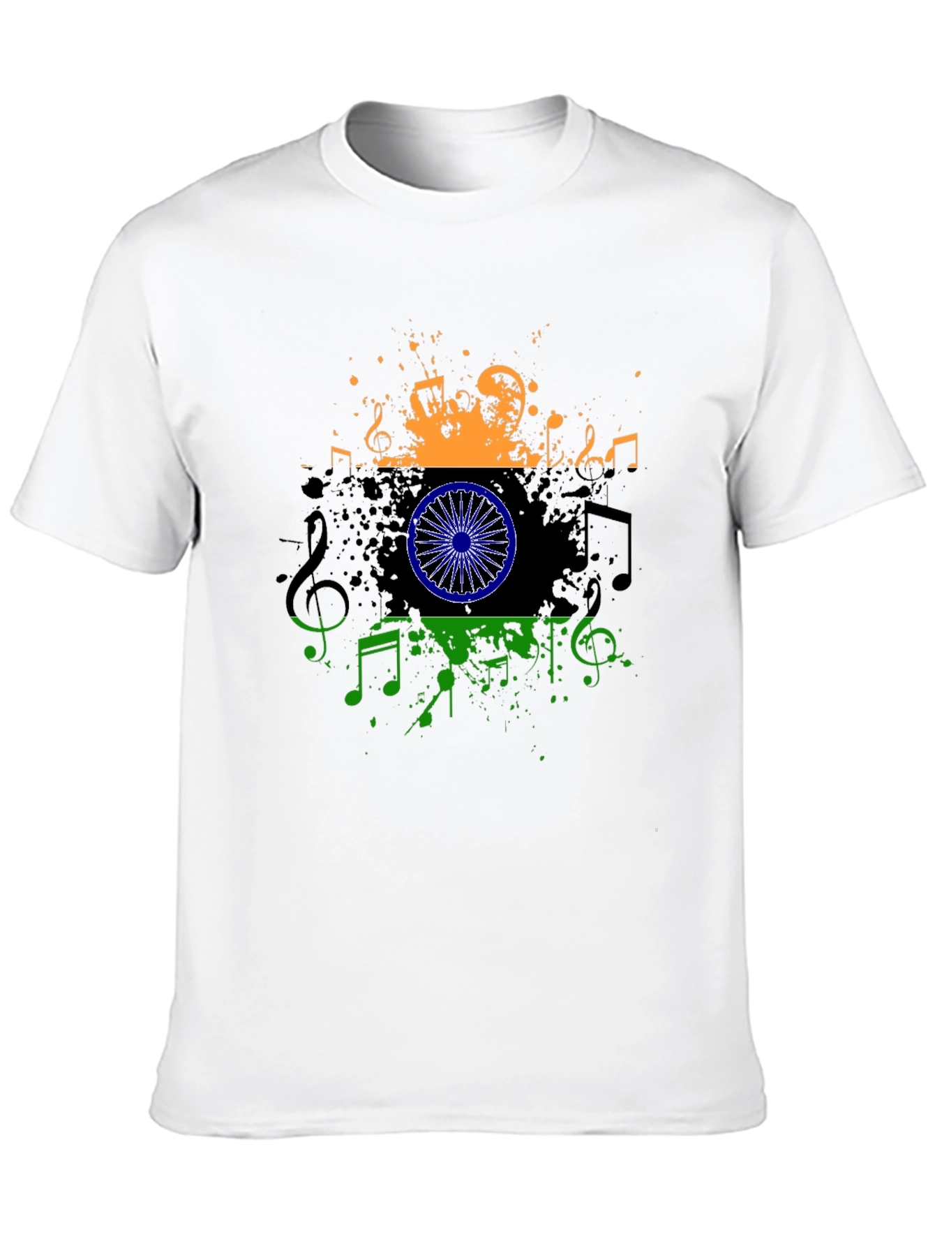 India Flag Music T-Shirt