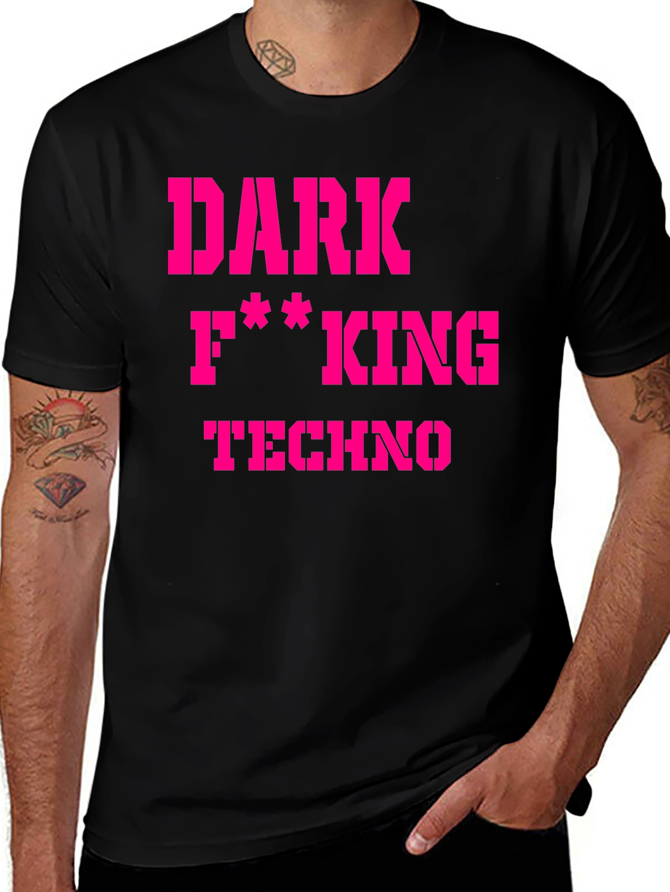 Dark F**king Techno Graphic T-Shirt