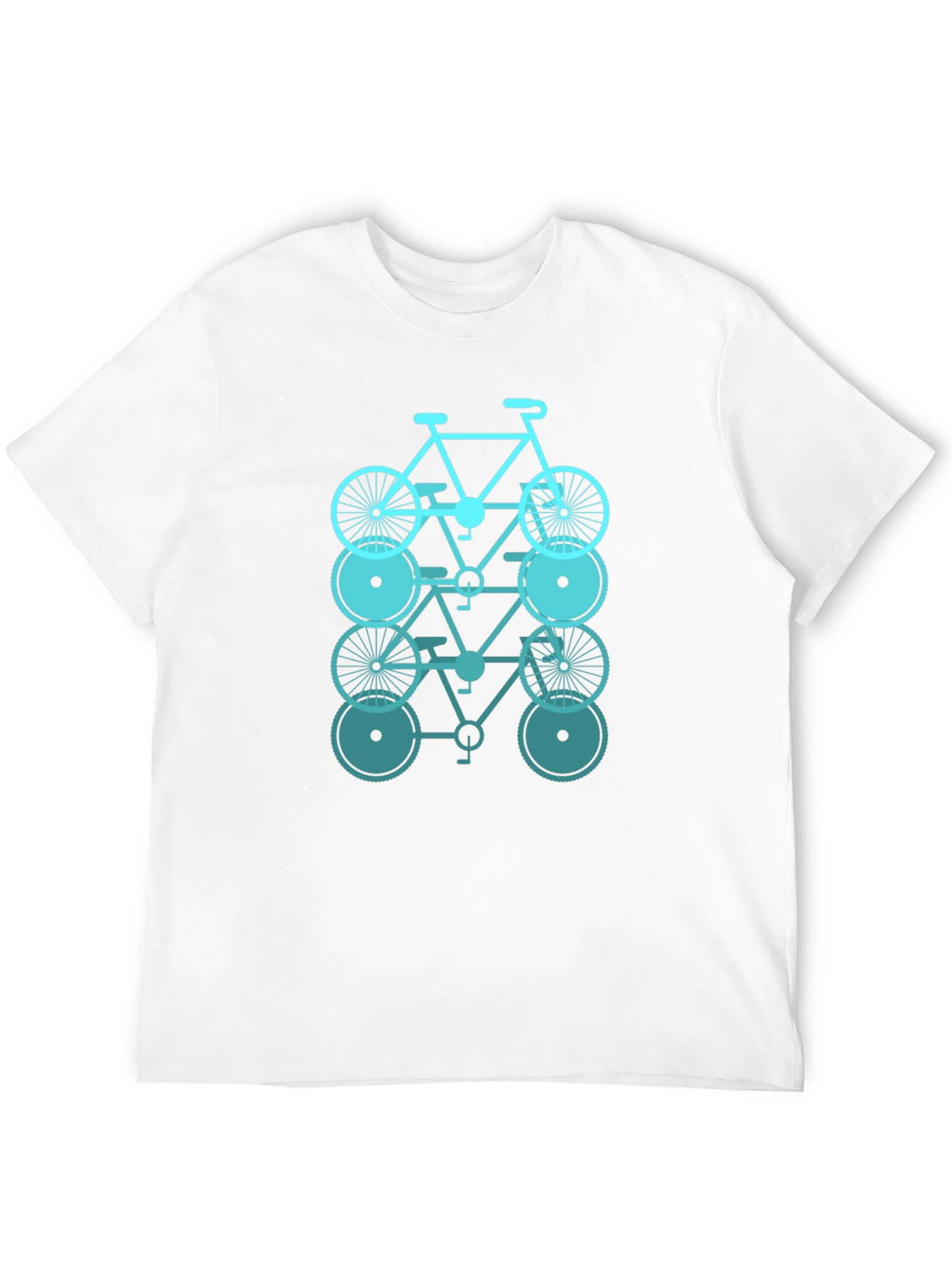 Stacked Bicycle Graphic T-Shirt - Casual Wear