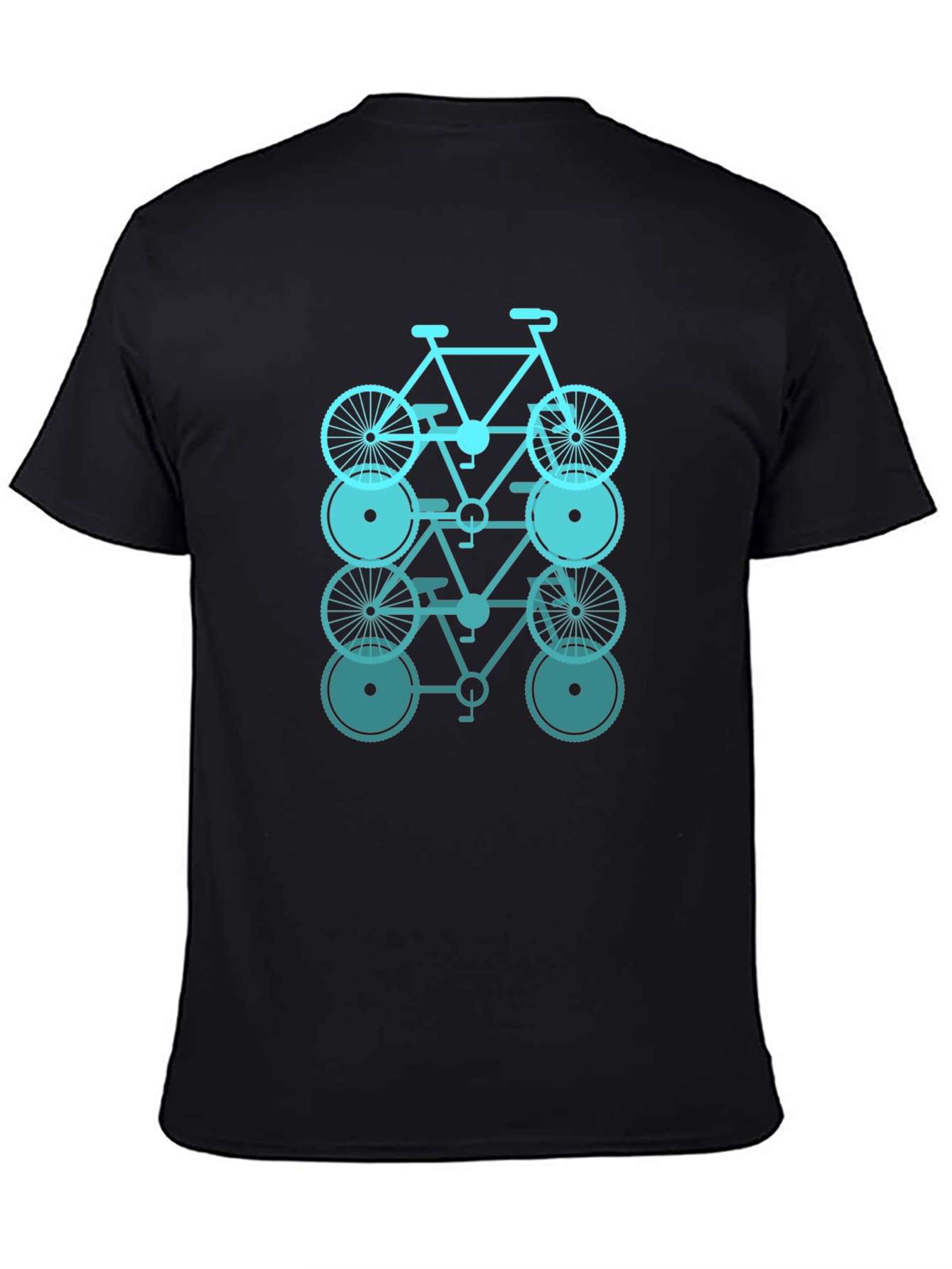 Stacked Bicycle Graphic T-Shirt - Casual Wear