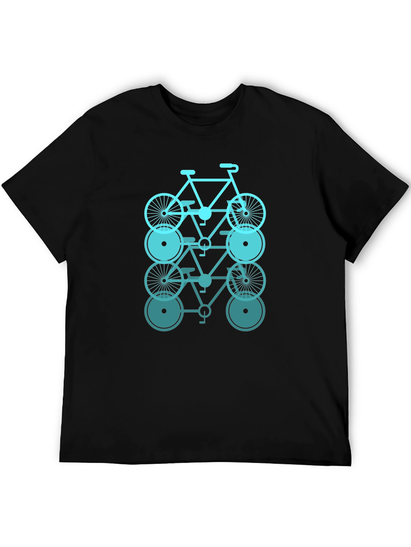 Stacked Bicycle Graphic T-Shirt - Casual Wear