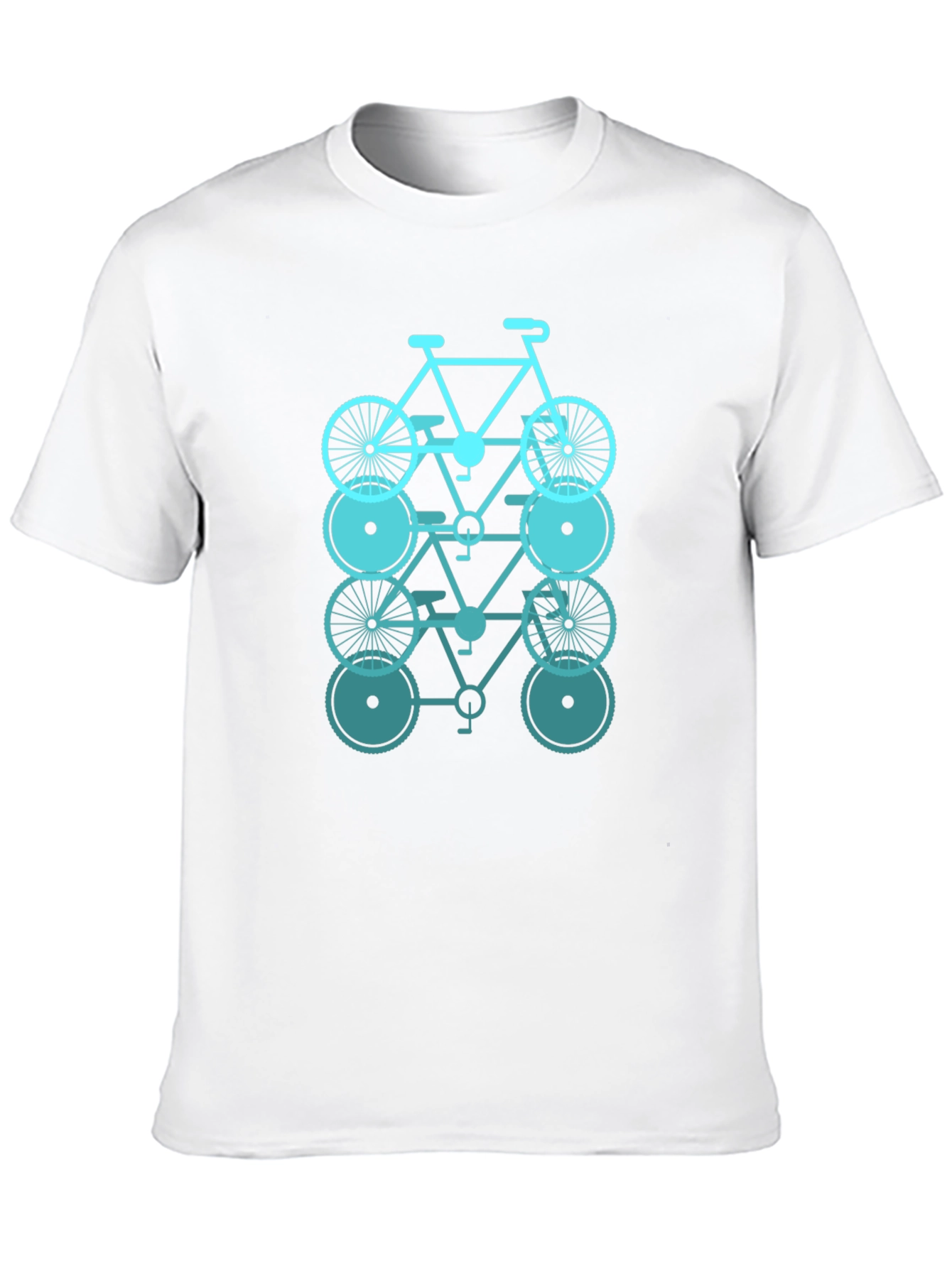 Stacked Bicycle Graphic T-Shirt - Casual Wear