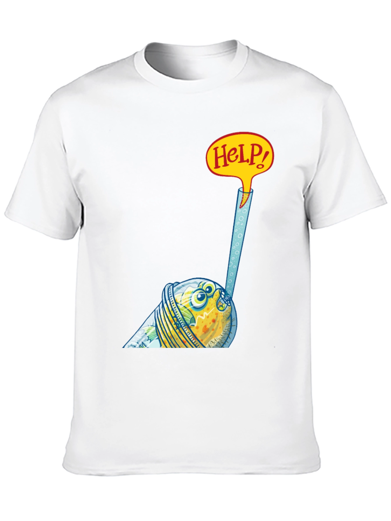 Funny Fish in a Glass T-Shirt - Help!