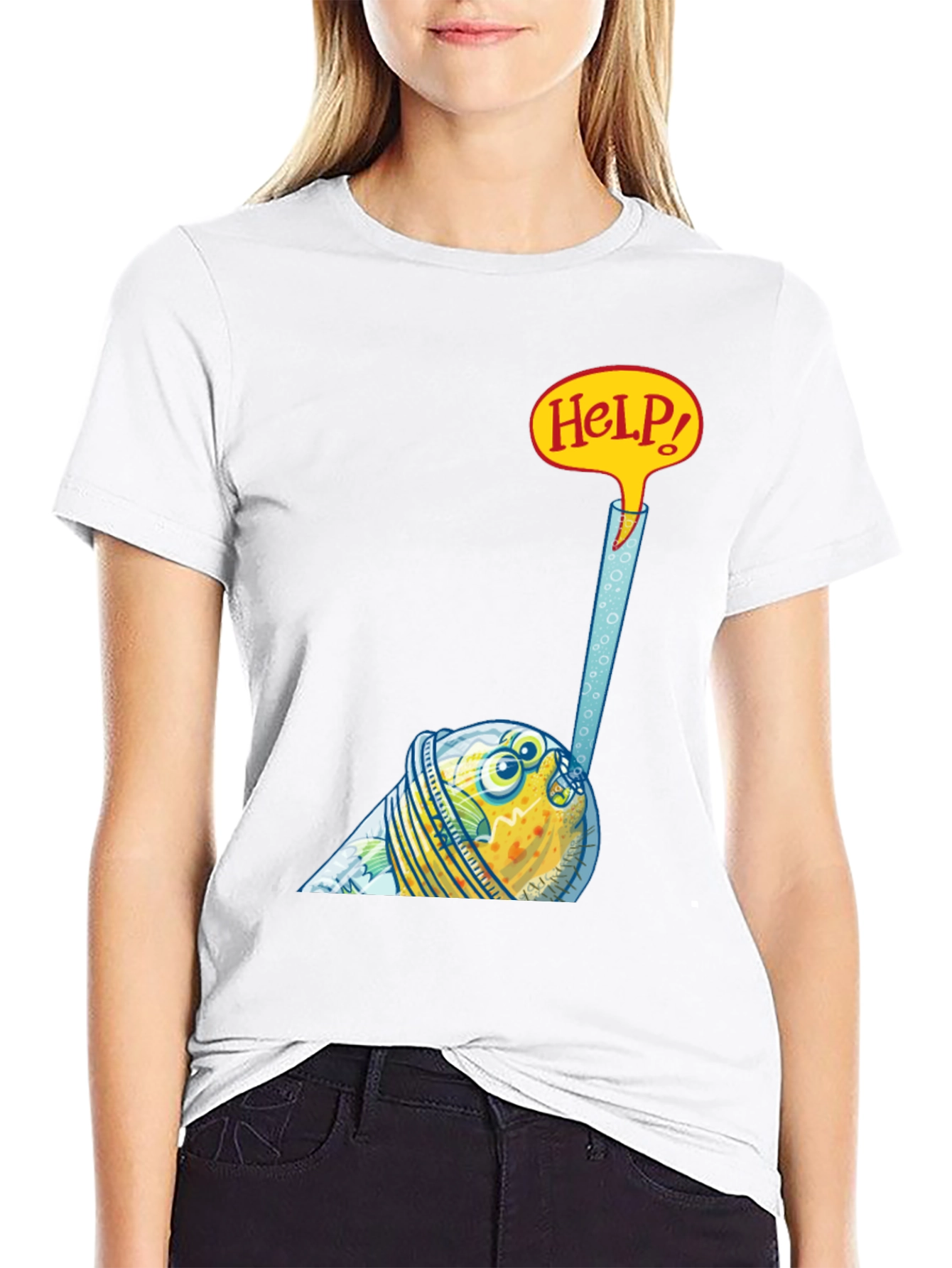 Funny Fish in a Glass T-Shirt - Help!