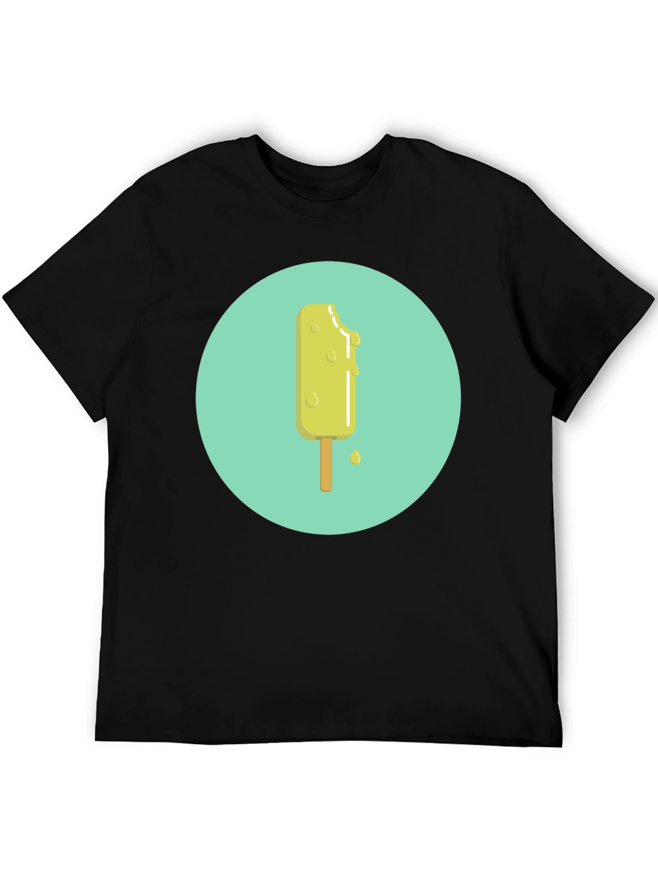 Cool Popsicle Graphic Black T-Shirt