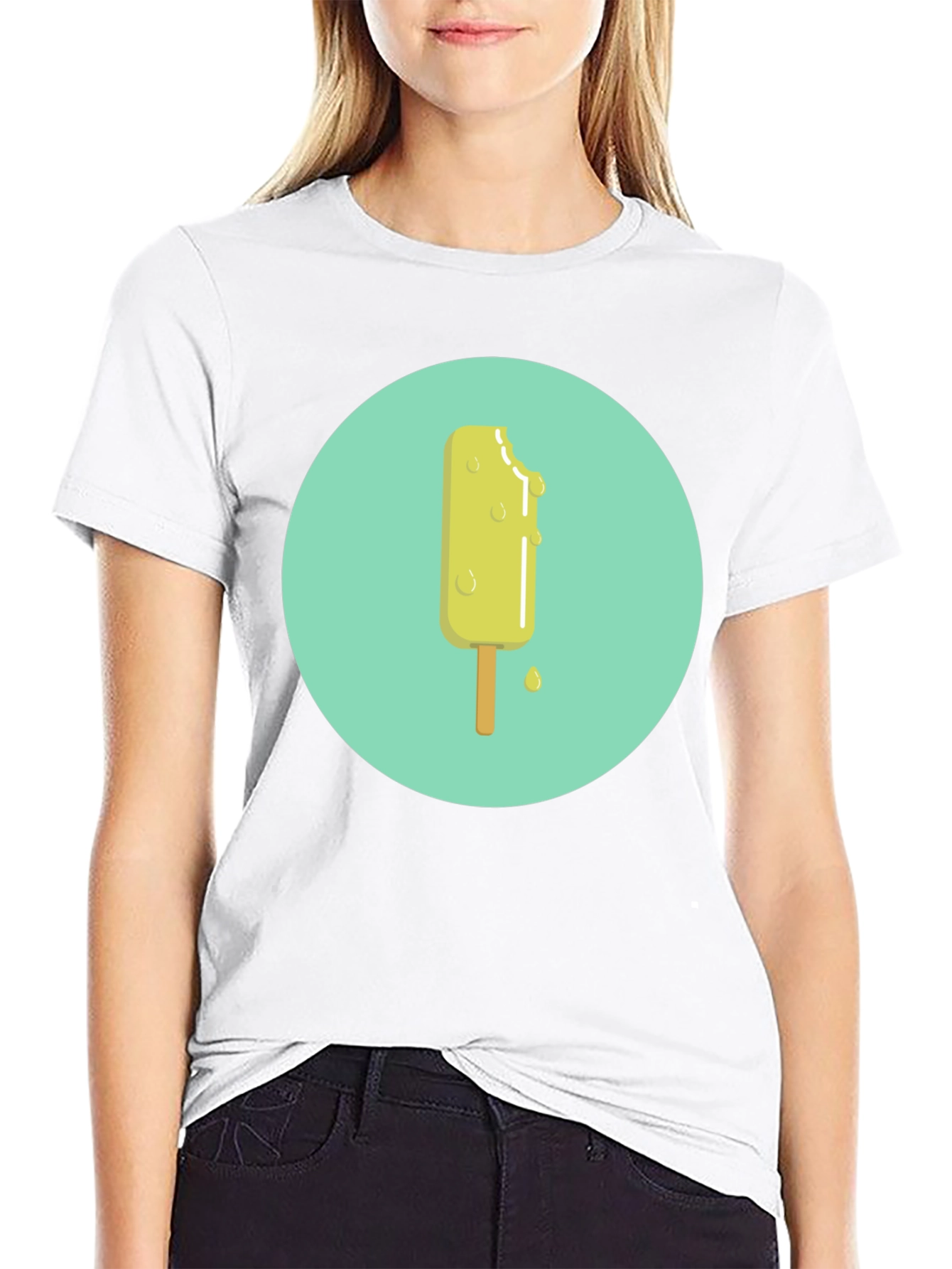 Cool Popsicle Graphic Black T-Shirt