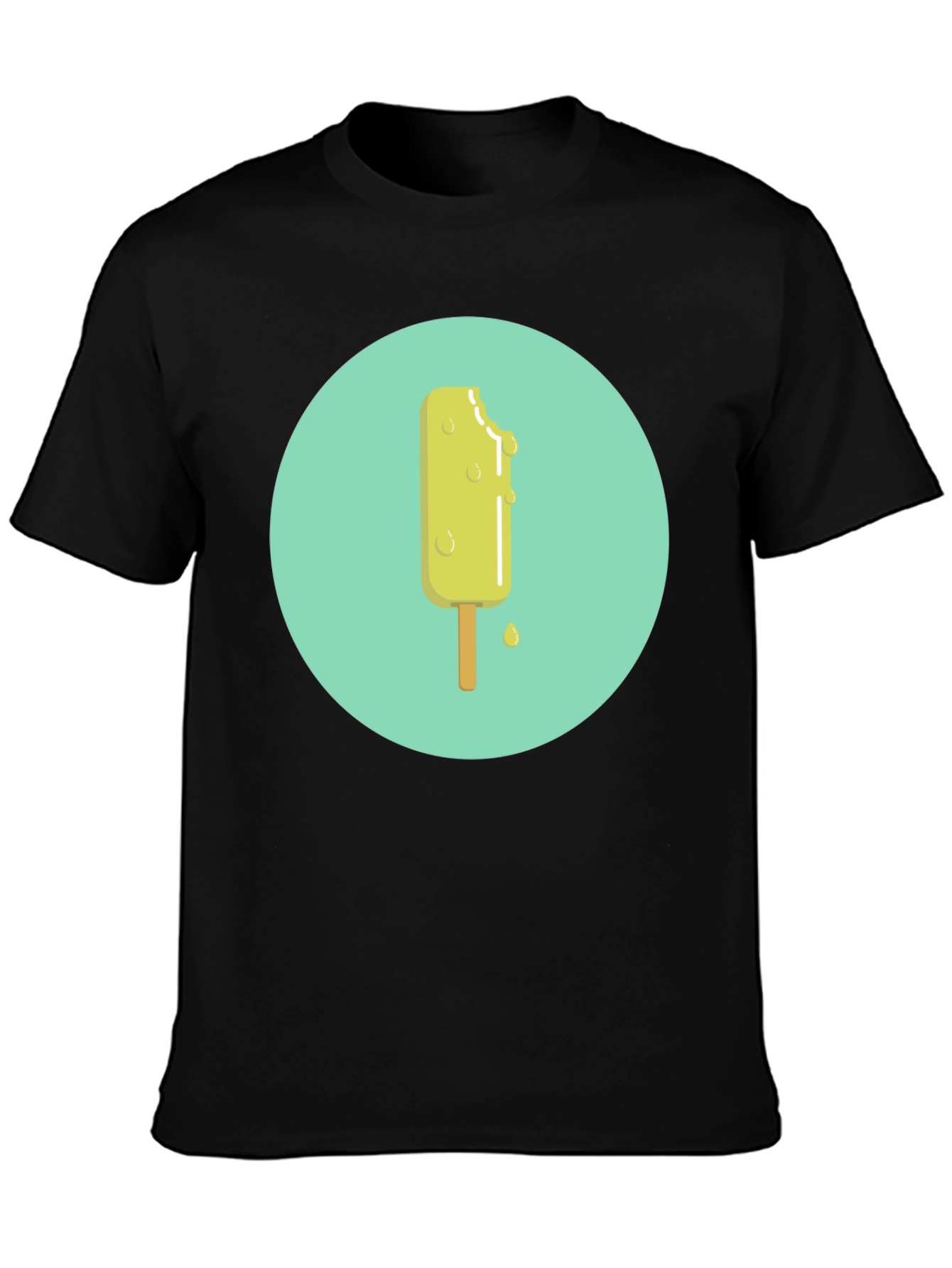 Cool Popsicle Graphic Black T-Shirt