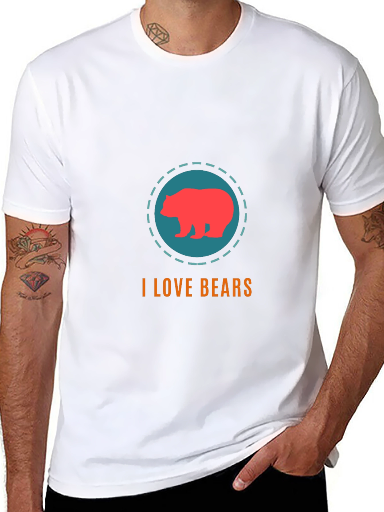 I Love Bears Graphic Tee - Mens