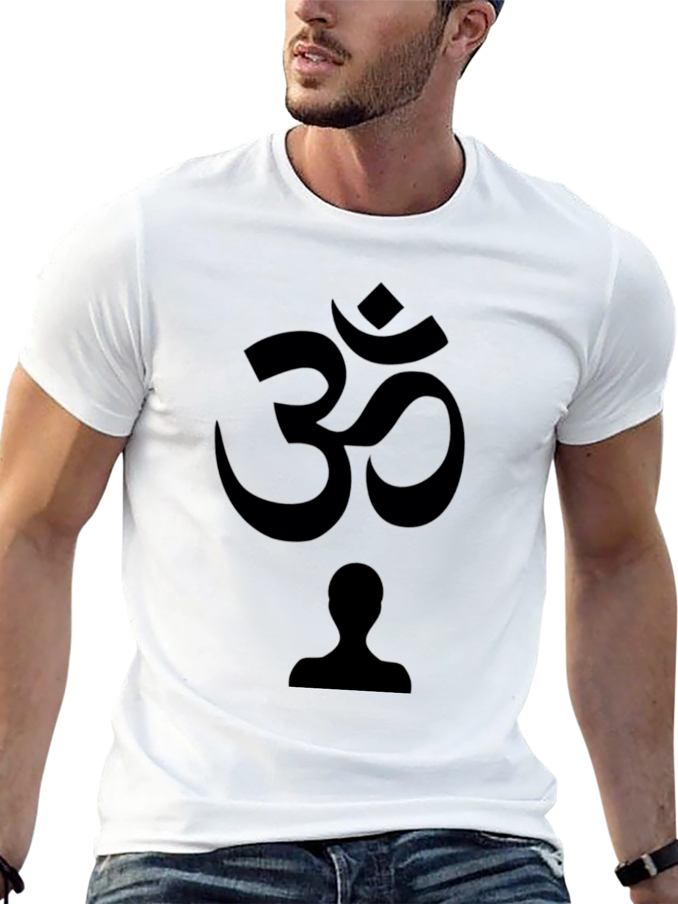 Om Symbol Graphic Black T-Shirt | Yoga Meditation Tee
