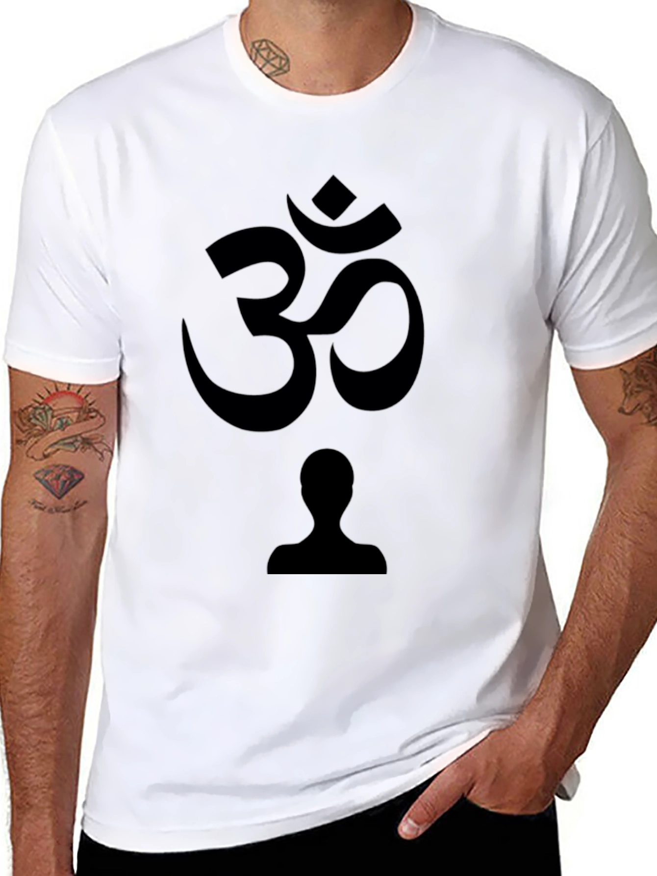Om Symbol Graphic Black T-Shirt | Yoga Meditation Tee