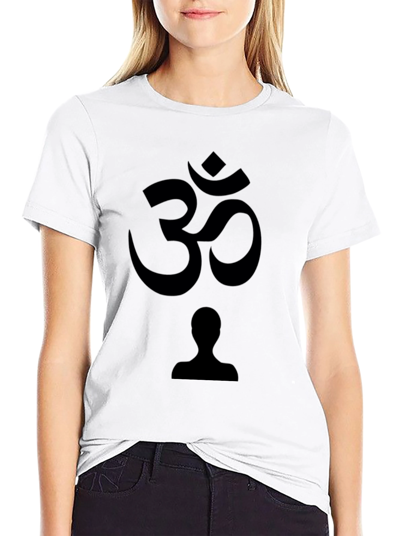 Om Symbol Graphic Black T-Shirt | Yoga Meditation Tee